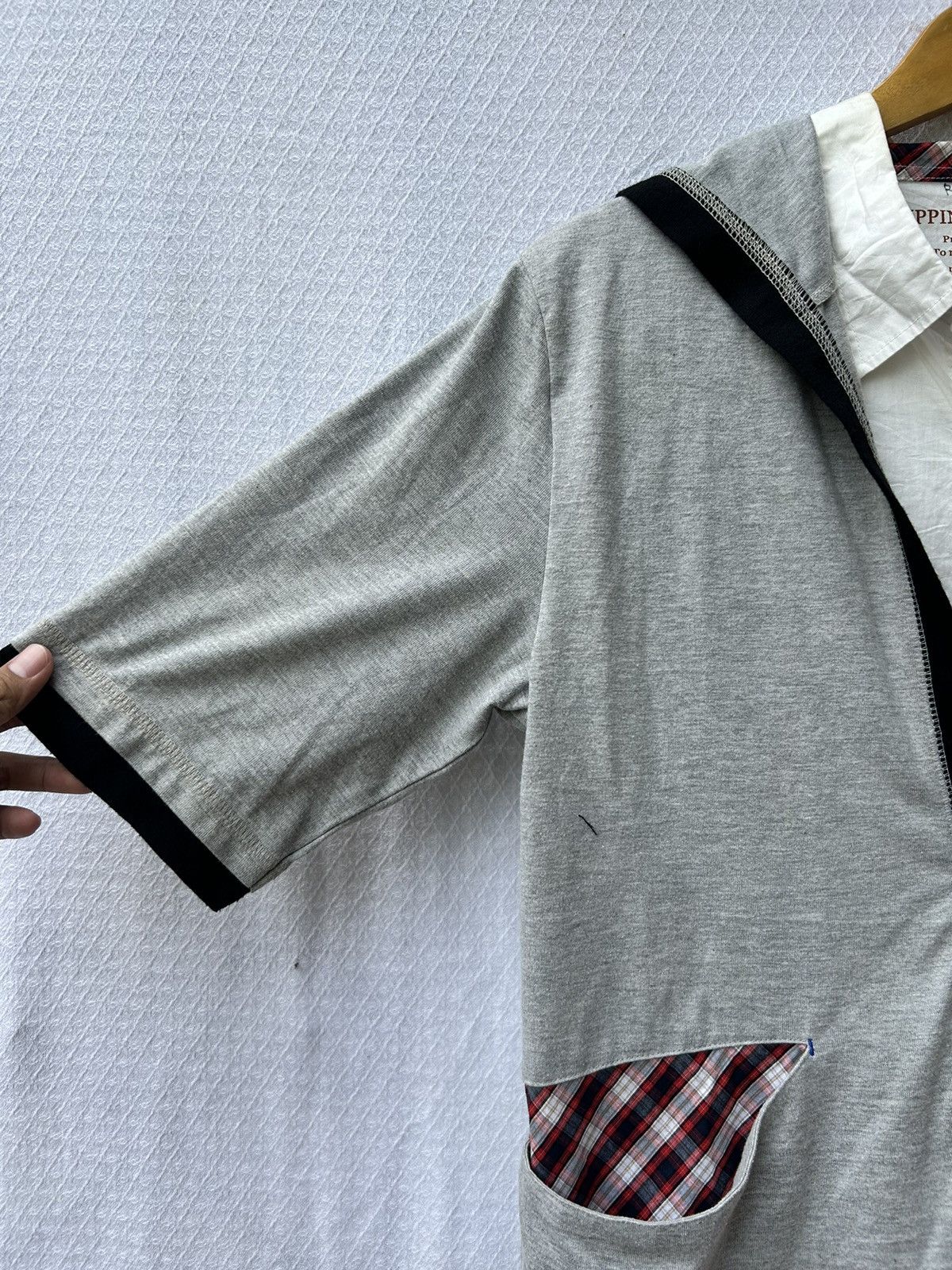 Japanese Brand Double layers slippin and slidin with hoodie plaid shirt Size US L / EU 52-54 / 3 - 8 Thumbnail