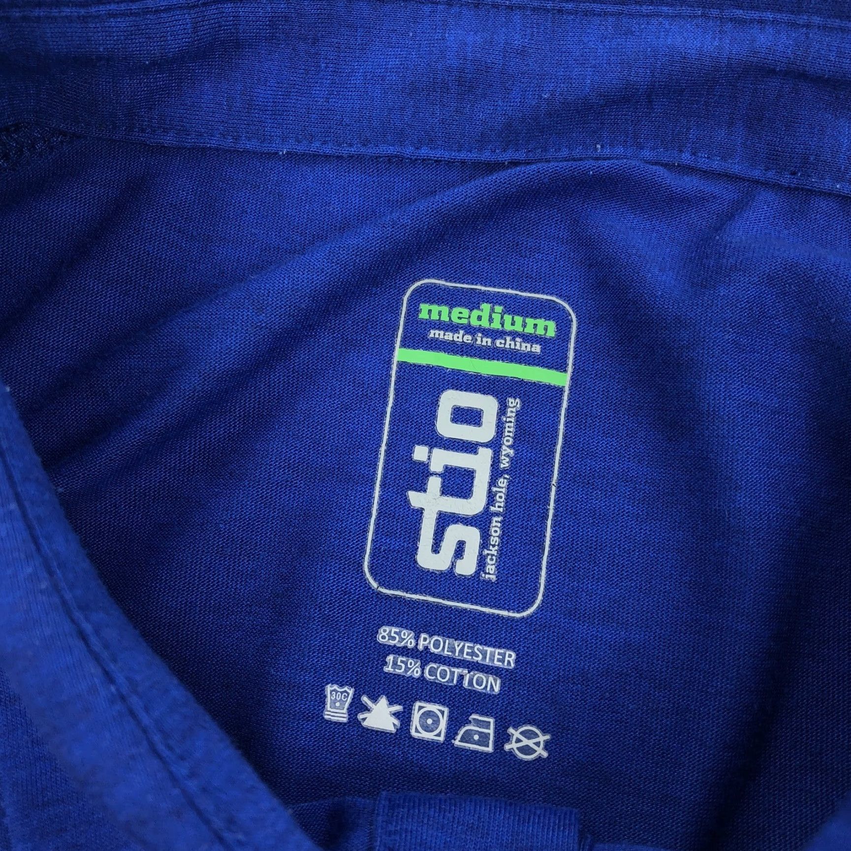 Vintage Stio Men's M Blue Performance Polo Shirt Short Sleeve Button Pocket Casual Size US M / EU 48-50 / 2 - 5 Thumbnail