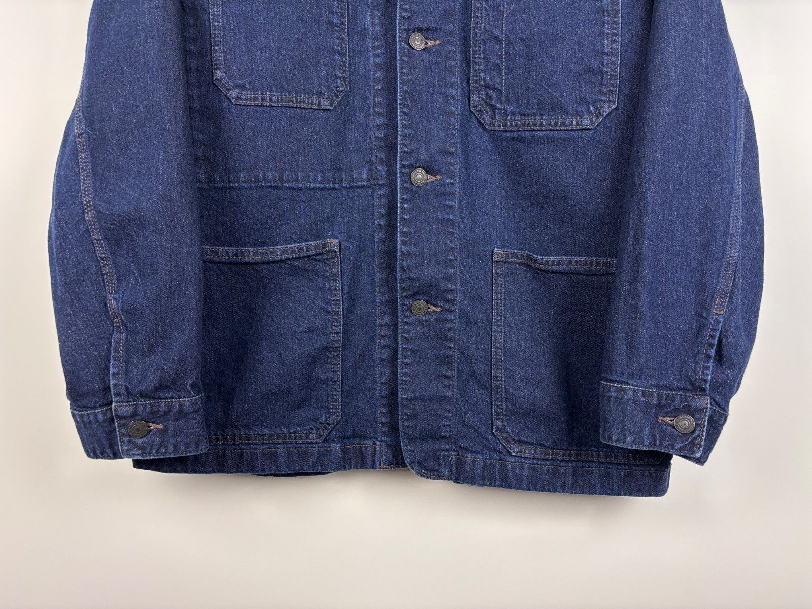 Uniqlo Mens Uniqlo Denim Overshirt Chore Jacket Navy Blue Size L Size US L / EU 52-54 / 3 - 3 Thumbnail