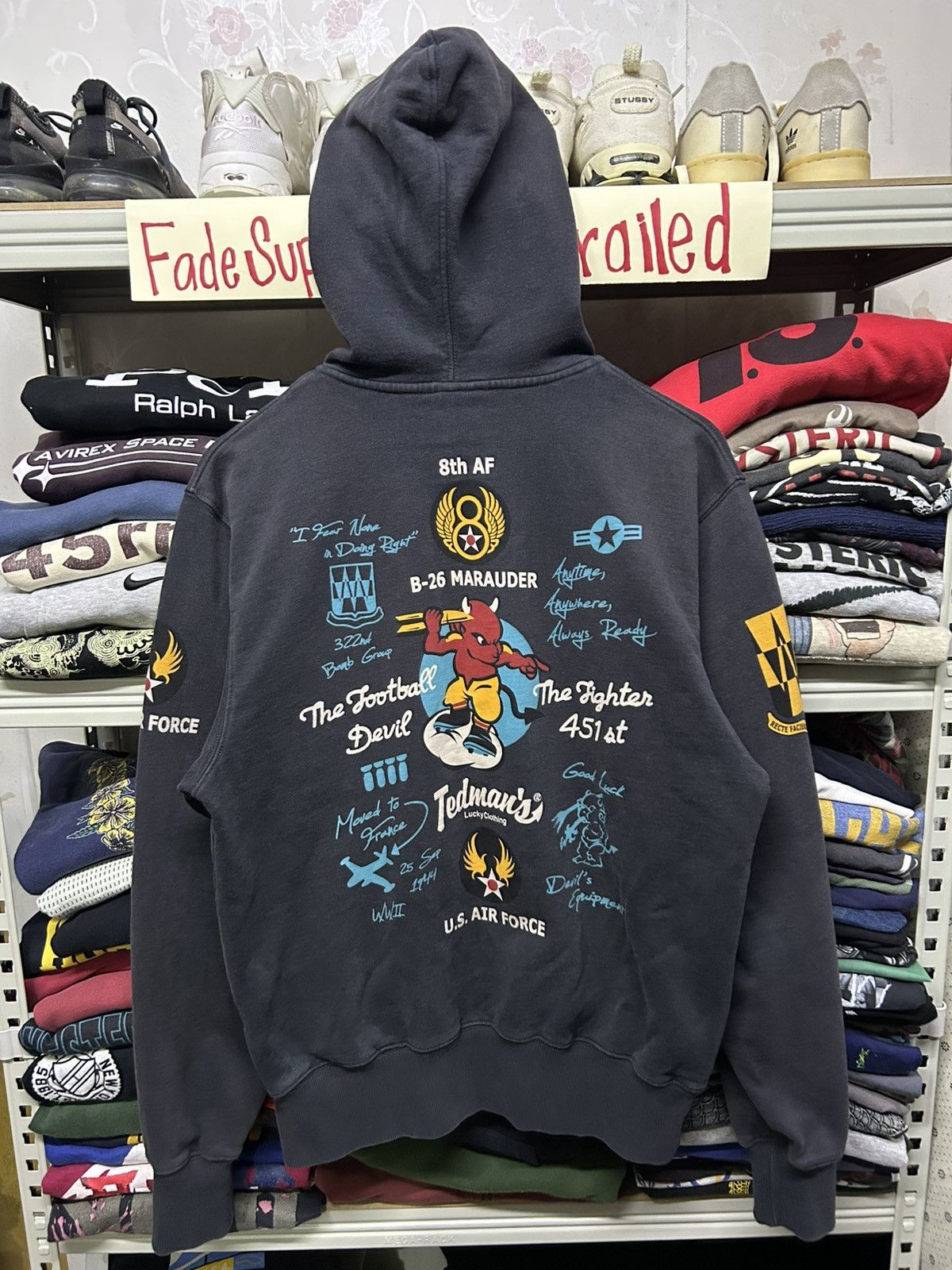 Tedman Vintage Ted Company Tedman's U.S Air Force Hoodie Size US L / EU 52-54 / 3 - 3 Thumbnail