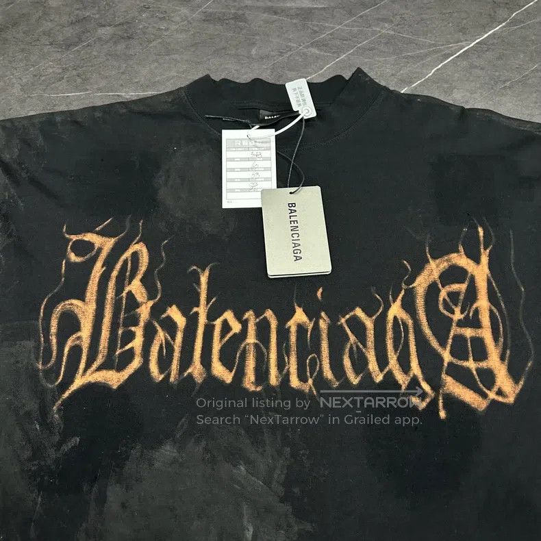 Balenciaga Balenciaga Flame Sanskrit mud dyeing to make old long slee Size US L / EU 52-54 / 3 - 8 Thumbnail