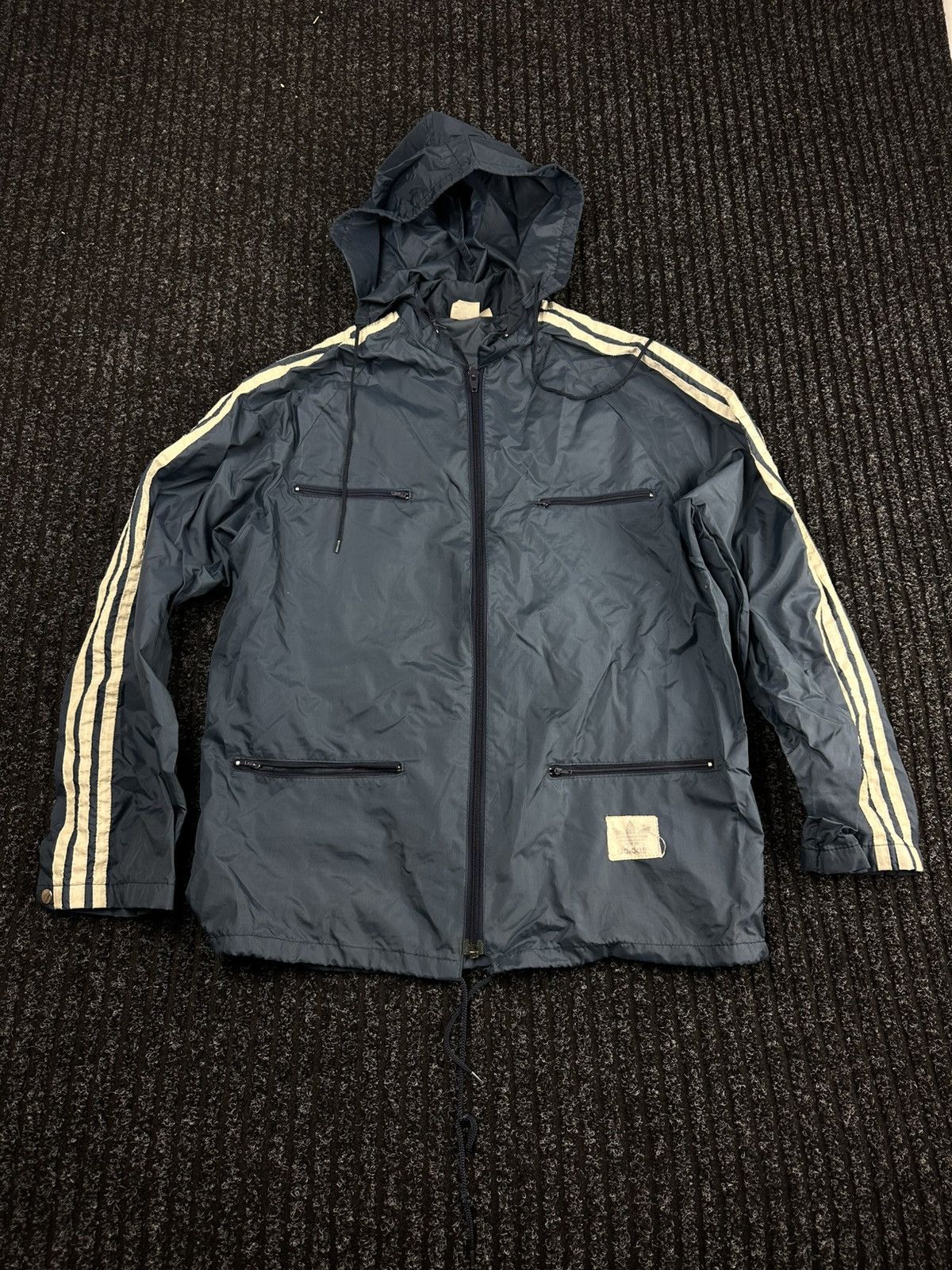 Adidas Vintage 1970s Adidas Nylon Windbreaker Jacket made in Korea Size US M / EU 48-50 / 2 - 1 Thumbnail