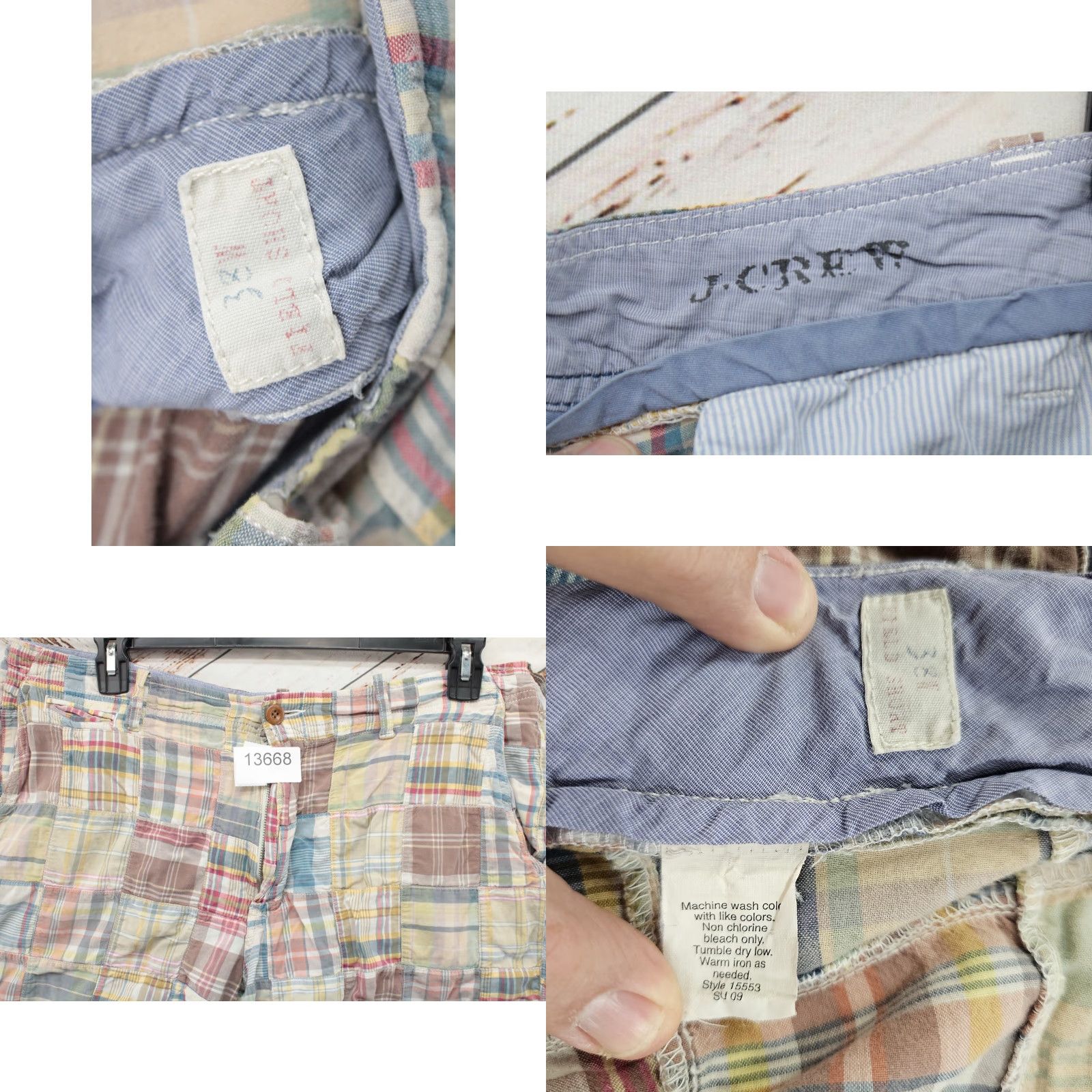 J.Crew J. Crew Patchwork Field Short Mens 38 Multicolor Plaid Colorful Preppy Stylish Size US 38 / EU 54 - 8 Thumbnail