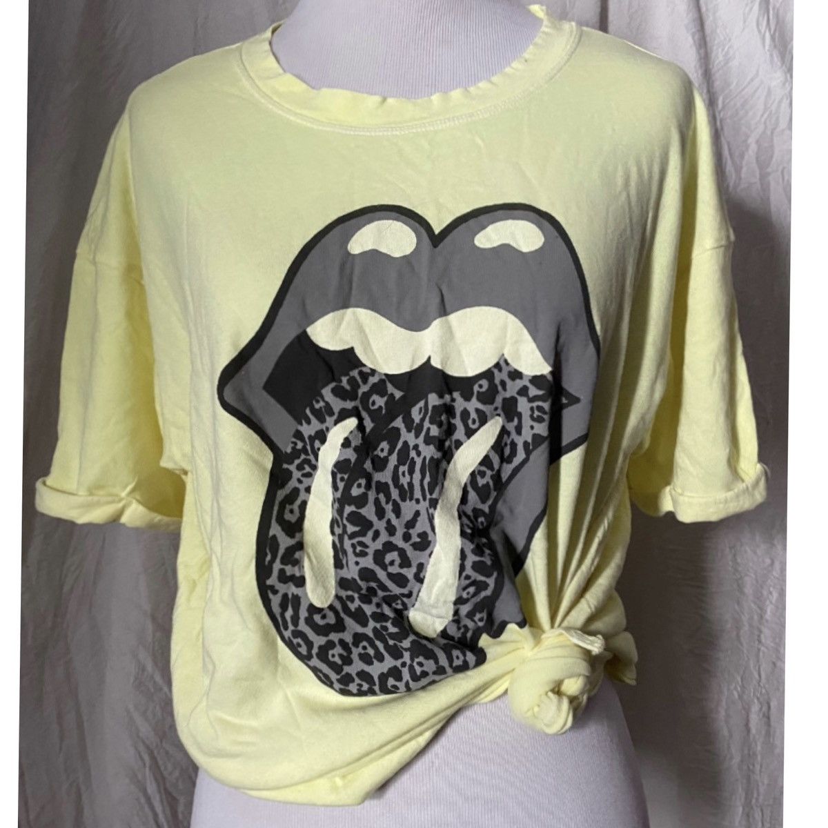 Other The Rolling Stones, Neon, Oversized Boxy Tee, w/ Leopard Size S / US 4 / IT 40 - 2 Thumbnail