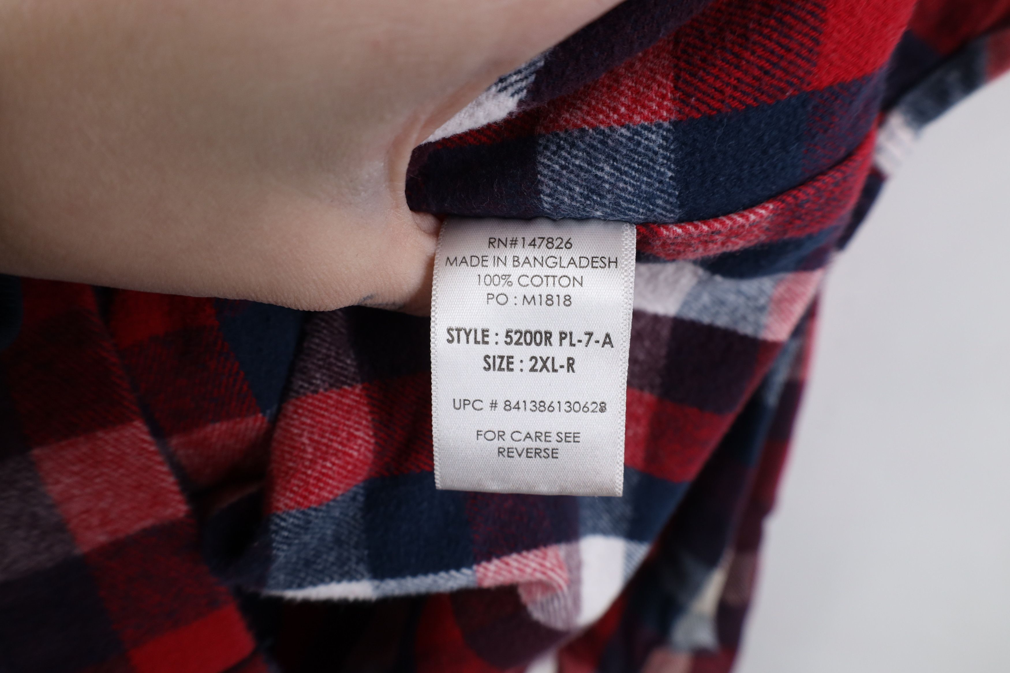FiveBrother Vintage 90s Five Brother Flannel Button Shirt Plaid Size US XXL / EU 58 / 5 - 11 Thumbnail