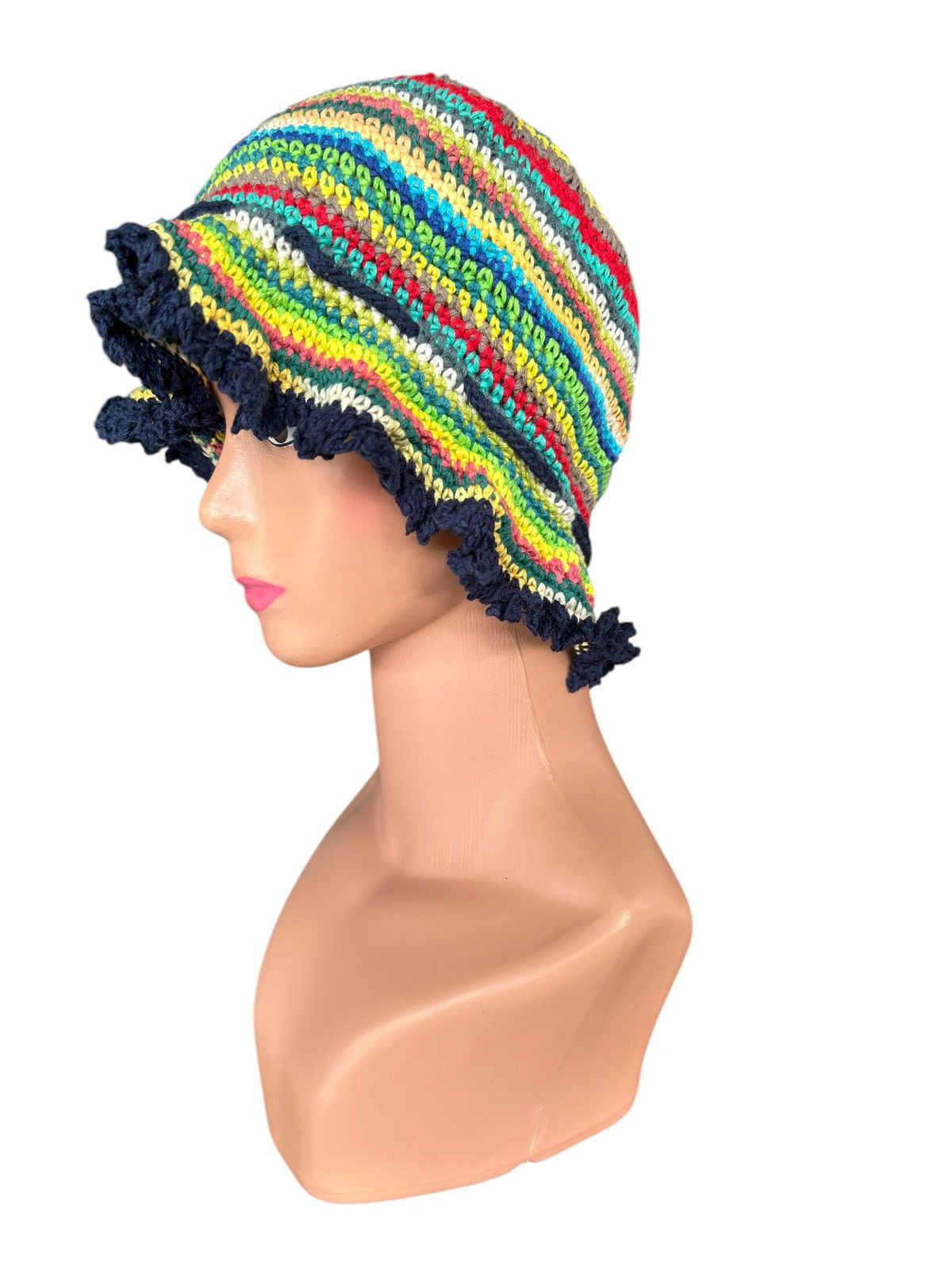Japanese Brand × Kapital × Vintage Crochet Knitted Handmade Bucket Hats Size ONE SIZE - 5 Thumbnail
