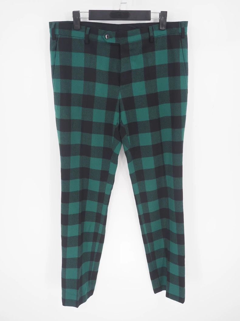 Valentino ValentinoGreen plaid wool trousers 2503-Nextarrow Size US 34 / EU 50 - 1 Thumbnail