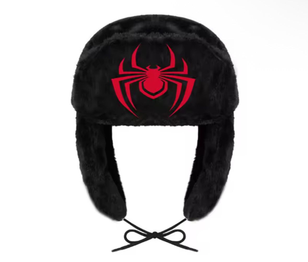 Other Y2K Dope Red Spider Superhero Ushanka Autumn Winter Warm Hat Size ONE SIZE - 1 Thumbnail