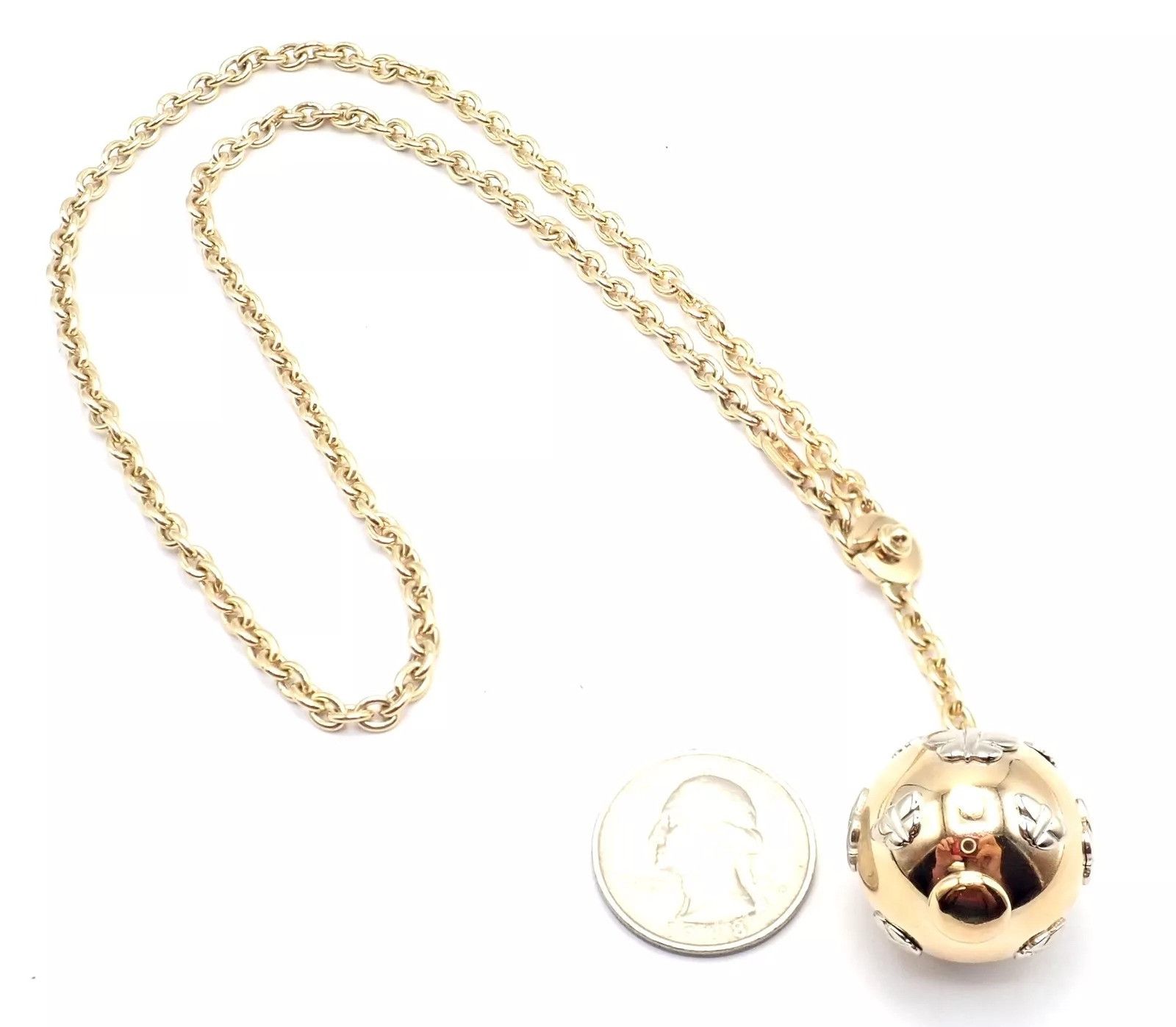 Bvlgari Bulgari Bvlgari 18k Butterfly Globe Pendant Link Chain Size ONE SIZE - 11 Thumbnail