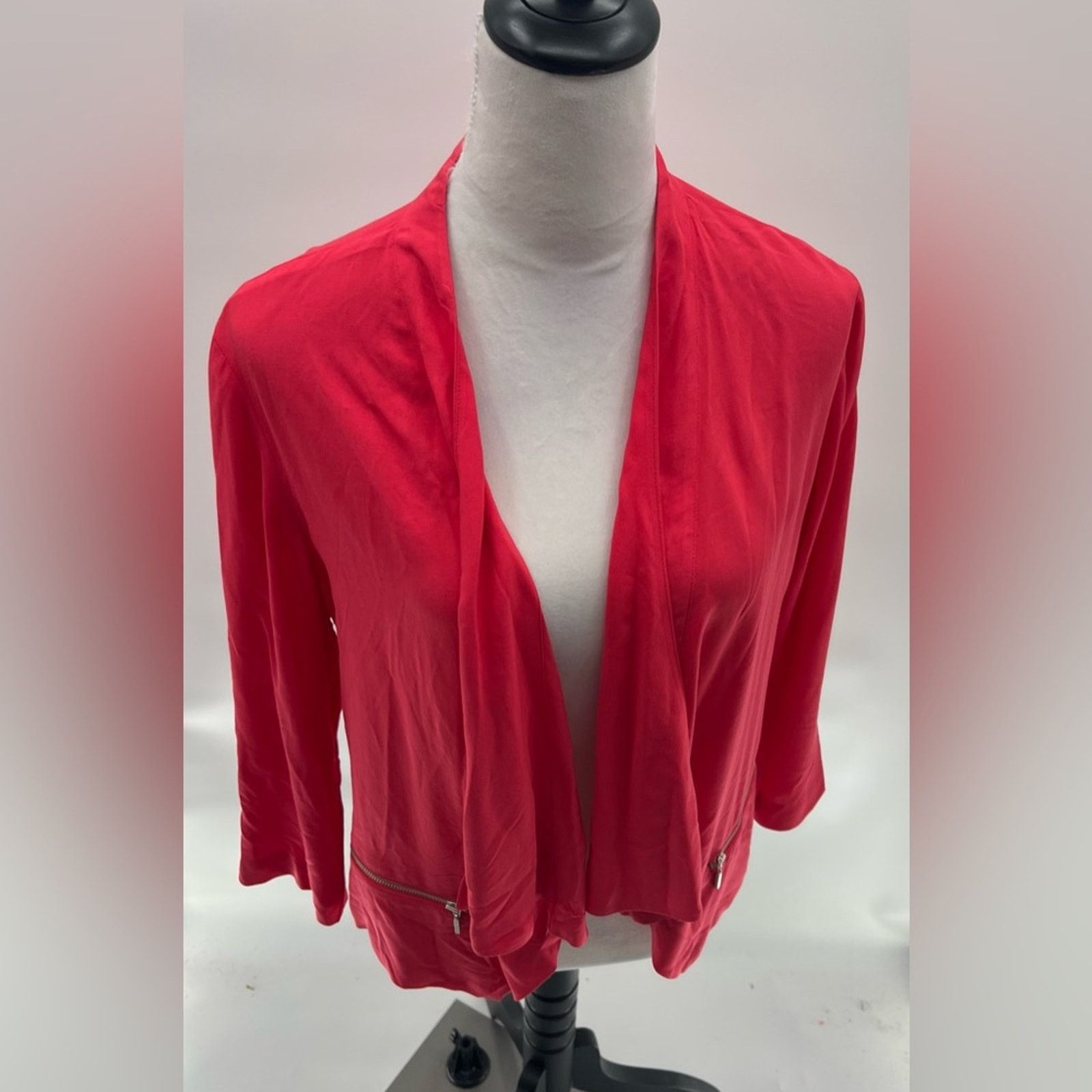 Chicos Chico's Slinky Cardigan Edgy Silhouette Sz 1 (M) Size M / US 6-8 / IT 42-44 - 3 Thumbnail