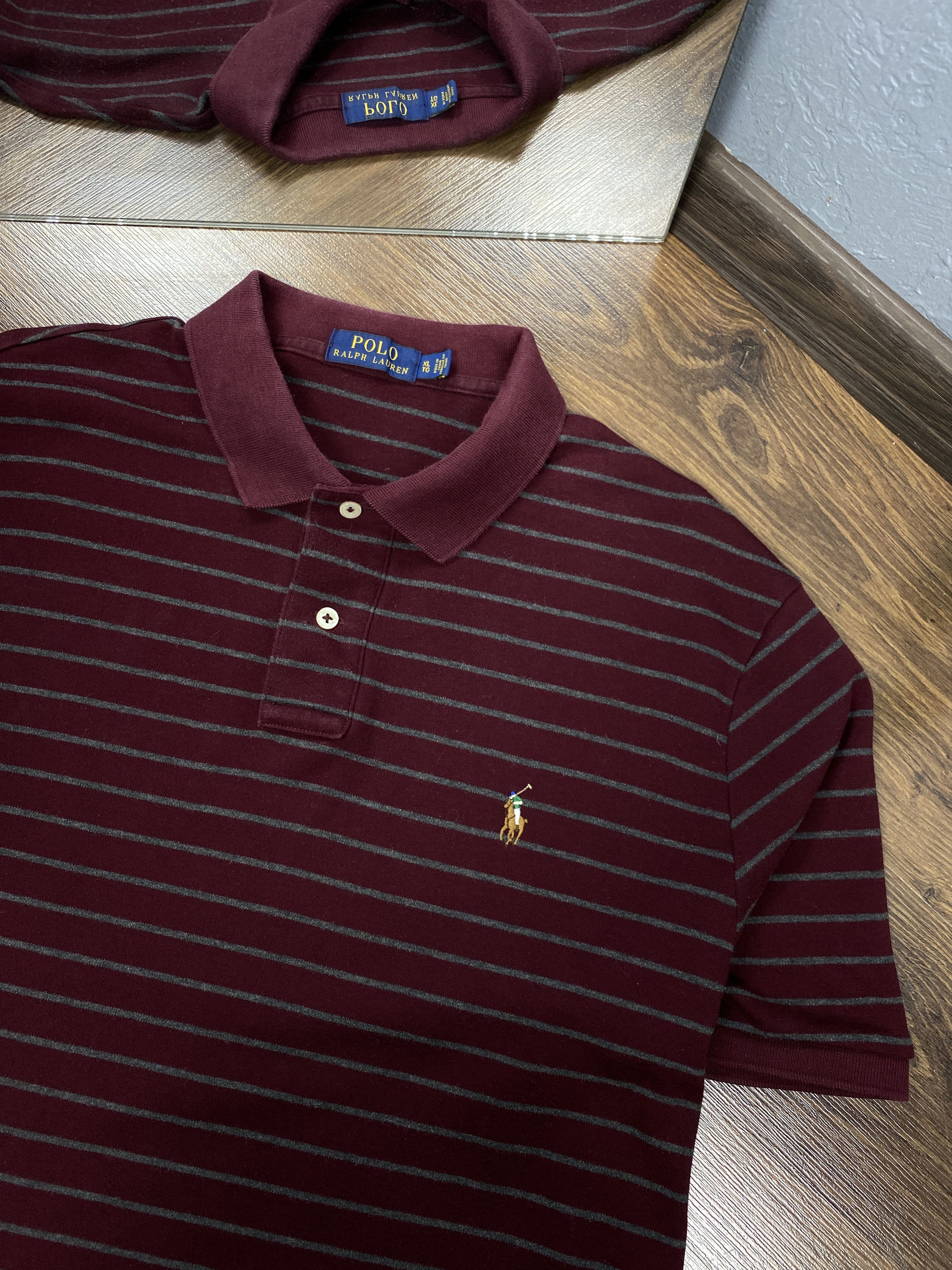 Polo Ralph Lauren Polo Ralph Lauren vintage striped polo shirt Size US XL / EU 56 / 4 - 2 Thumbnail