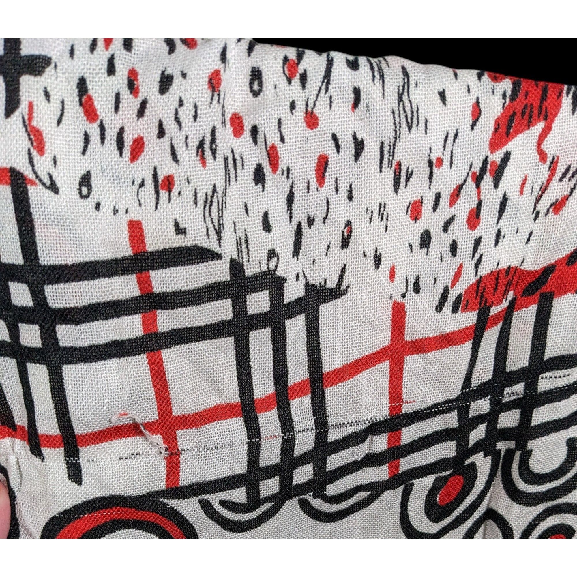 Other Abstract Punk Red White And Black Pashmina Scarf Size ONE SIZE - 7 Thumbnail