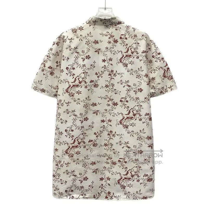 Louis Vuitton Louis Vuitton Beige Floral Cotton Shirt for Women . Size XXS / US 00 / IT 34 - 2 Thumbnail
