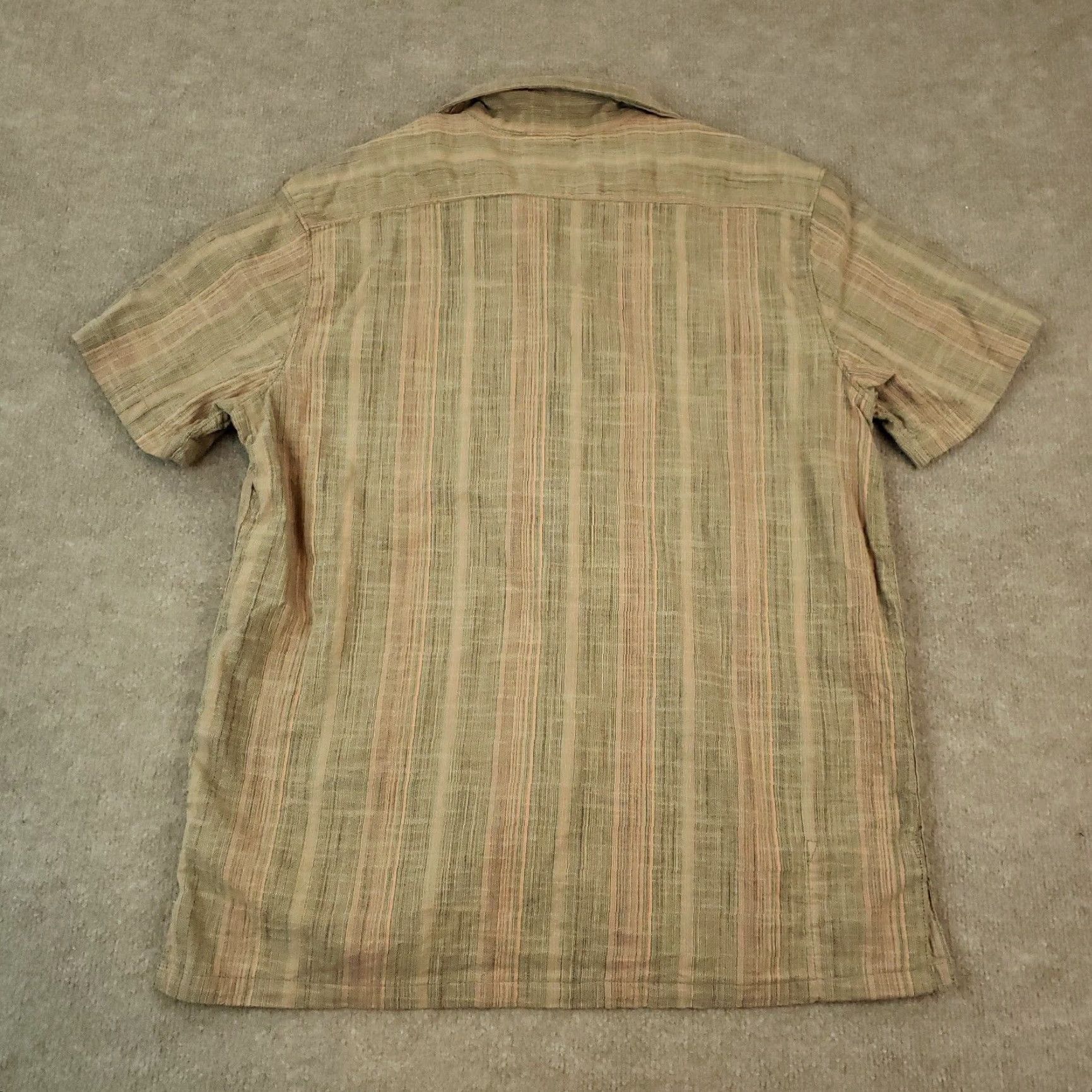 Prana prAna Slim Fit Button-Up Shirt Mens Large Brown Pink Striped Casual Workwear Size US L / EU 52-54 / 3 - 7 Thumbnail