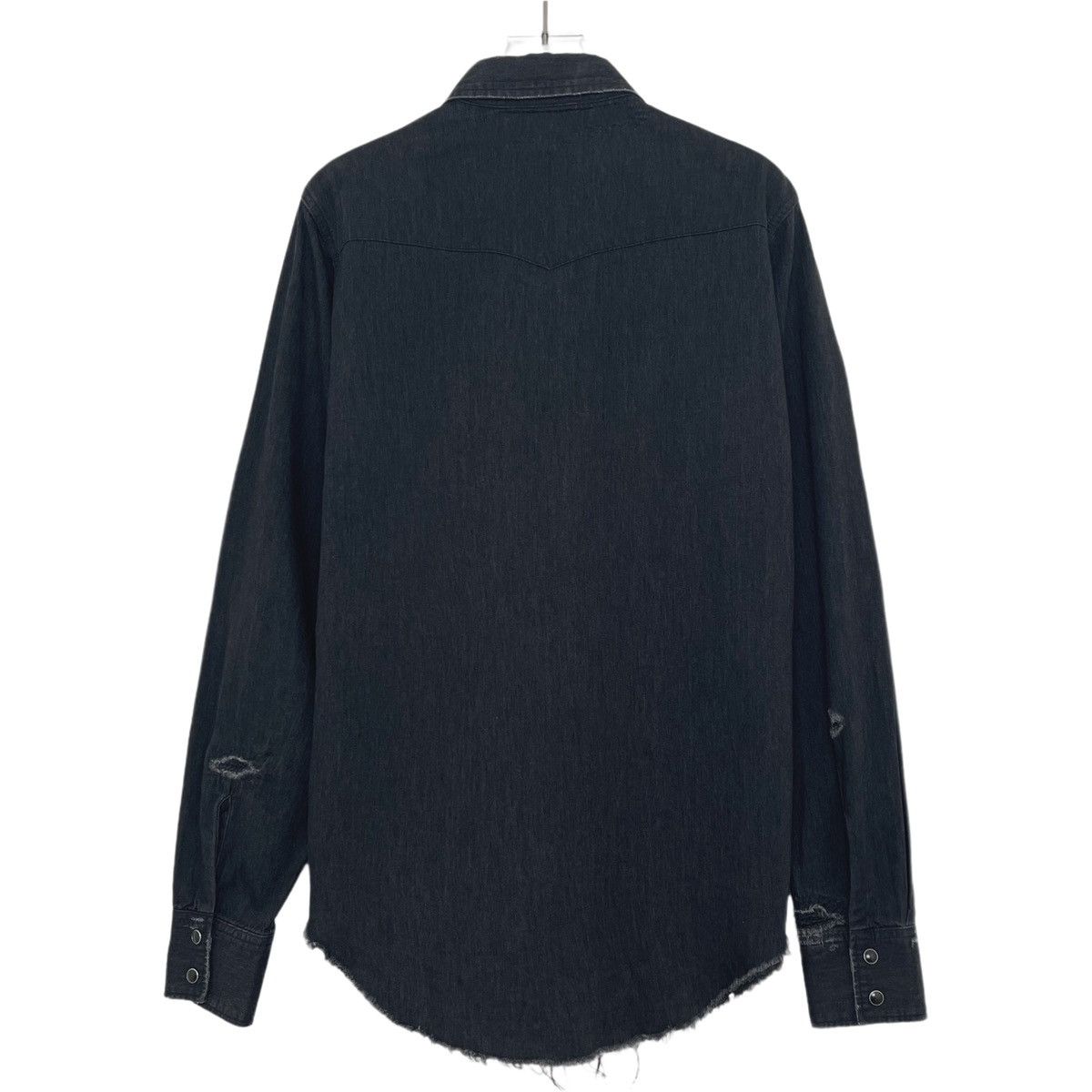 Yves Saint Laurent Yves Saint Laurent Metal Rivet Premium Ripped Shirt K26WX Size S / US 4 / IT 40 - 2 Thumbnail