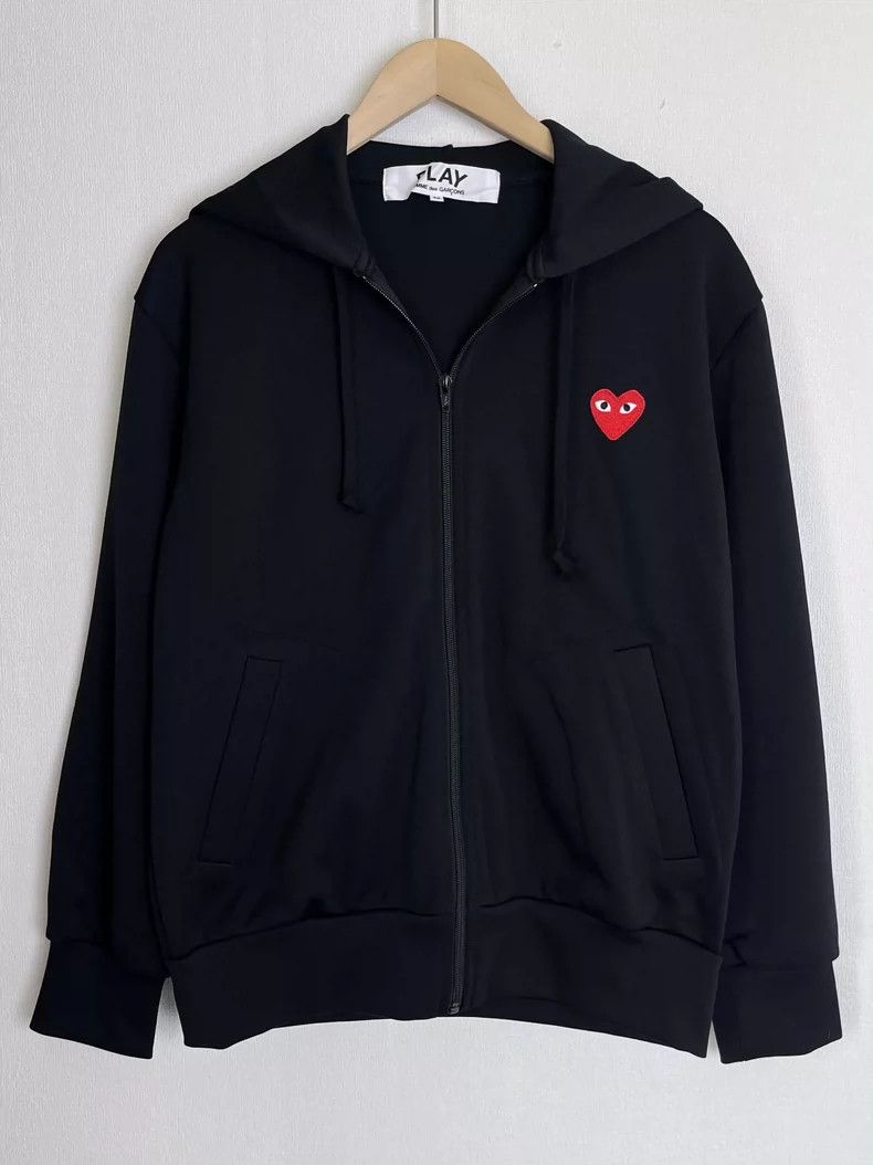 Comme des Garcons Comme Des Garcons Red love zipper hooded sweater coat on t Size M / US 6-8 / IT 42-44 - 1 Thumbnail