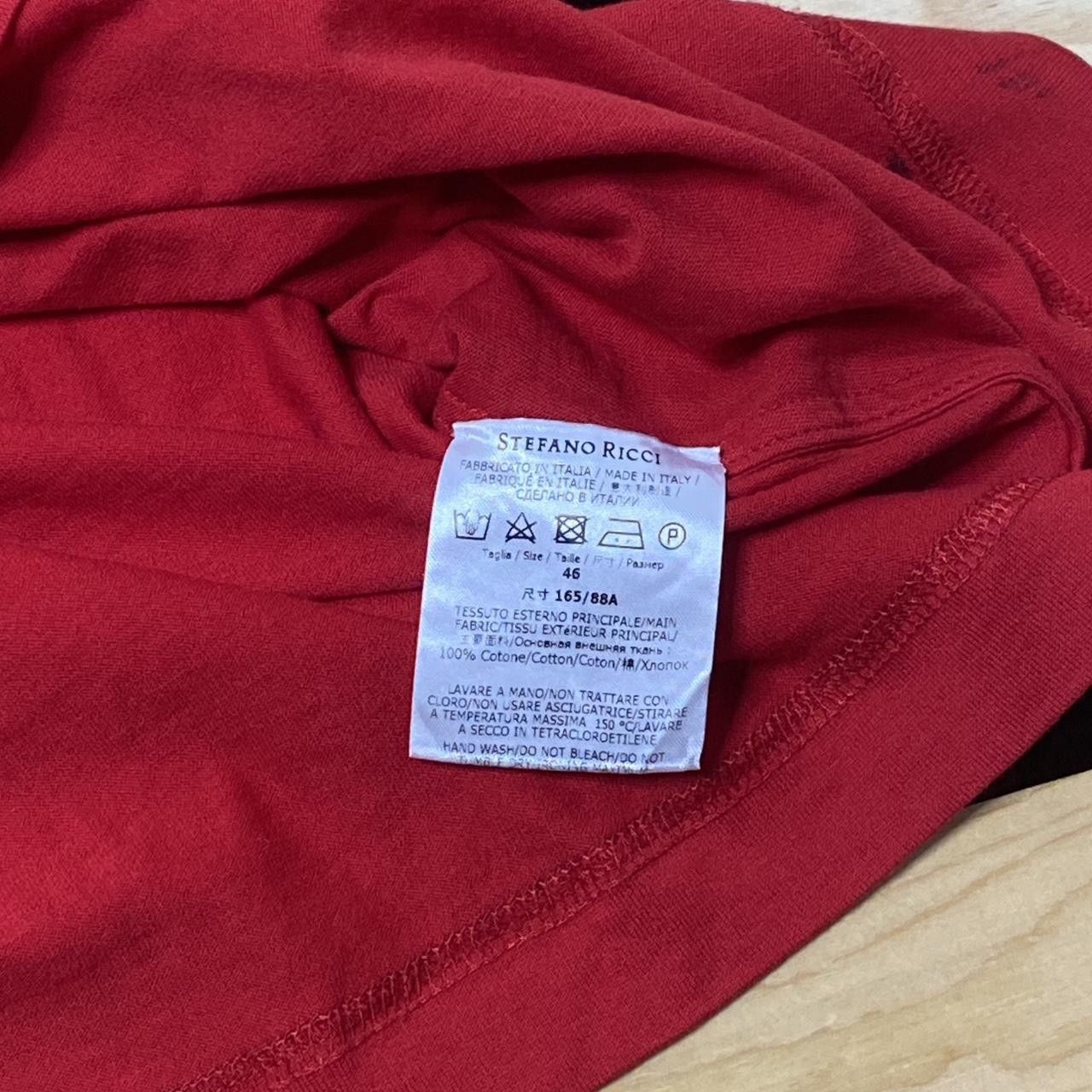 Stefano Ricci Stefano Ricci Eagle Red Designer Ringer Tee Size 46 (Medium) Size US M / EU 48-50 / 2 - 4 Thumbnail
