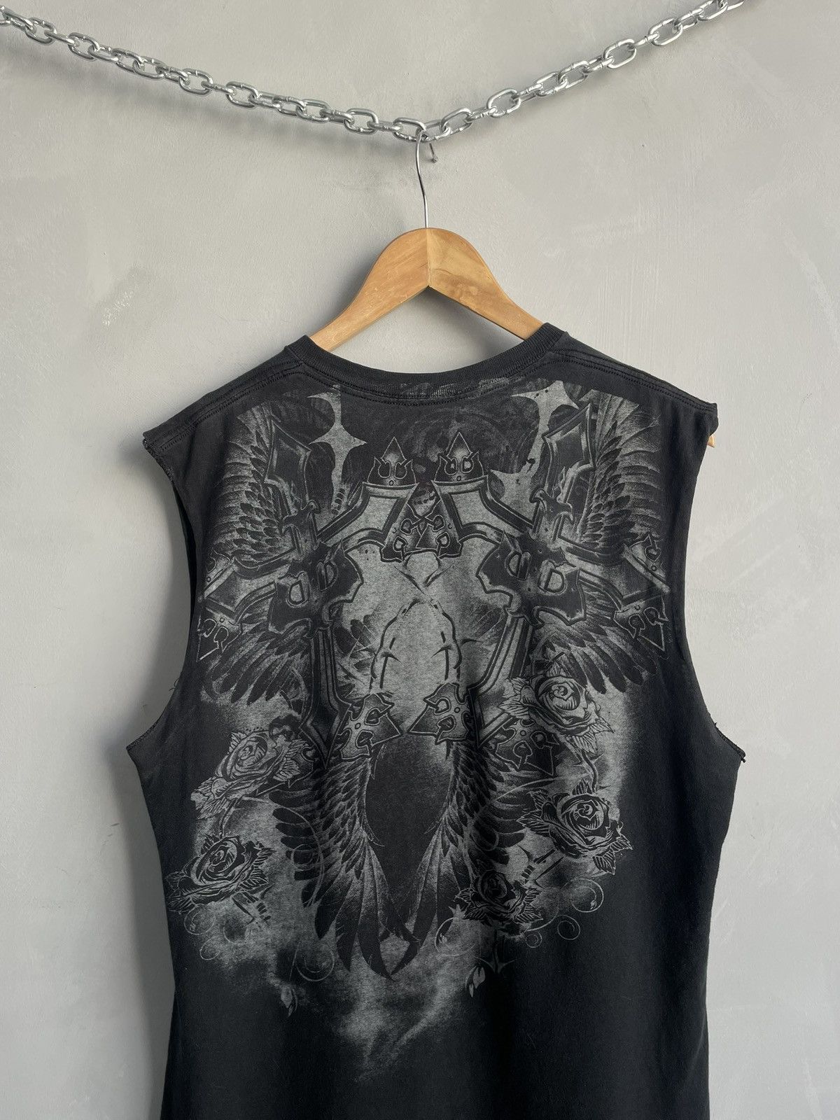 Affliction Faded tank top skull opium affliction style t shirt Size US M / EU 48-50 / 2 - 11 Thumbnail