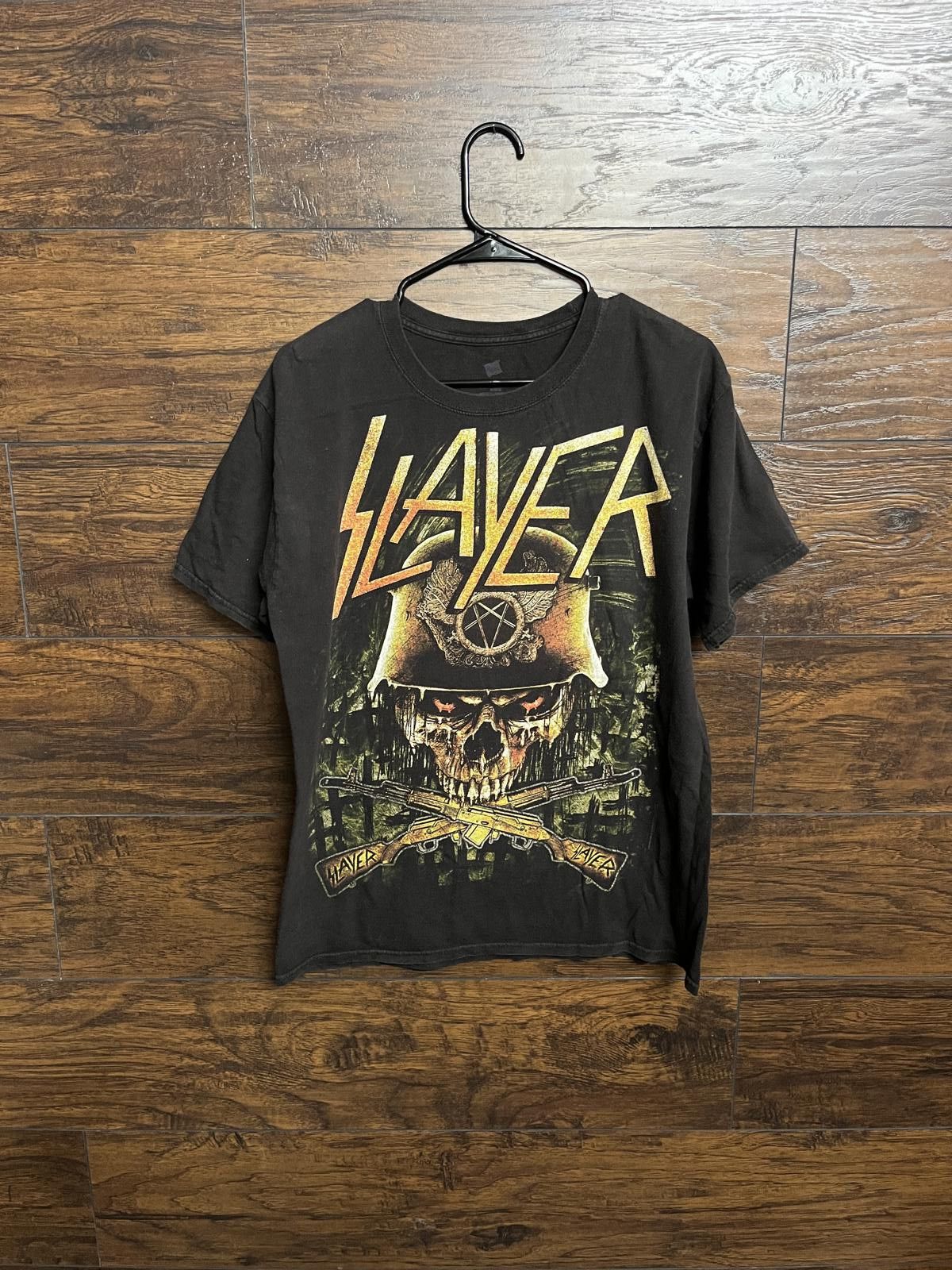 Designer Slayer Band Tee - Assault Rifles / Military Skull T-shirt -M Size US M / EU 48-50 / 2 - 1 Thumbnail