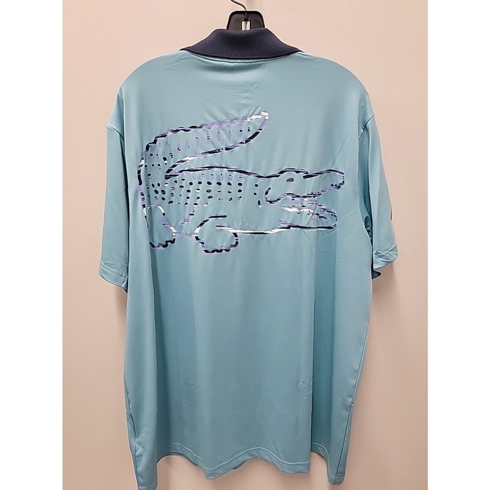 Lacoste VINTAGE Lacoste Polo Shirt Mens 3XL Short Sleeve Miami Open Tennis Gator NWT Blue Slimming Easy Care Size US XXL / EU 58 / 5 - 6 Thumbnail