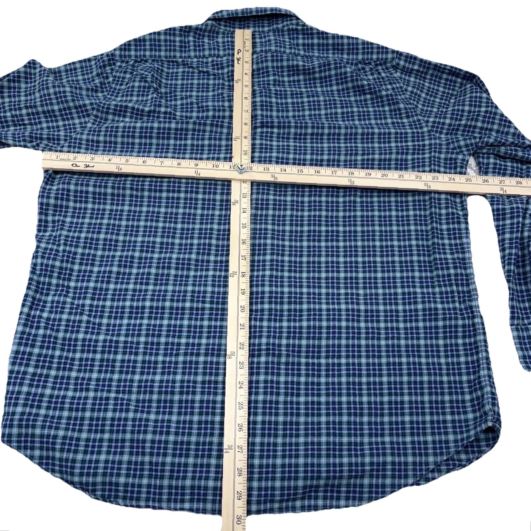 Polo Ralph Lauren Polo Ralph Lauren Shirt Men XL Blue Purple Button Up Lightweight Flannel Dress Size 46R - 6 Thumbnail