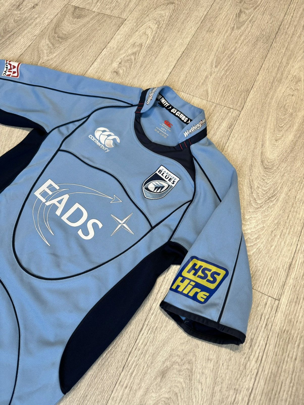 Canterbury of New Zealand 🔷Vintage Canterbury Cardiff Blues 2008/09 Rugby Shirt Jersey Size US S / EU 44-46 / 1 - 3 Thumbnail