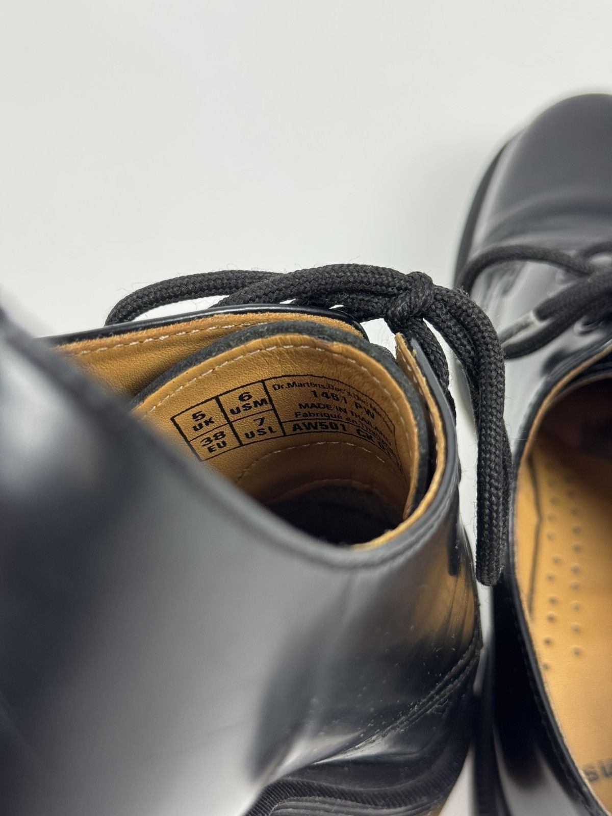 Dr. Martens Dr.Martens 1461 PW Black Unisex Shoes Size US 7 / IT 37 - 12 Thumbnail