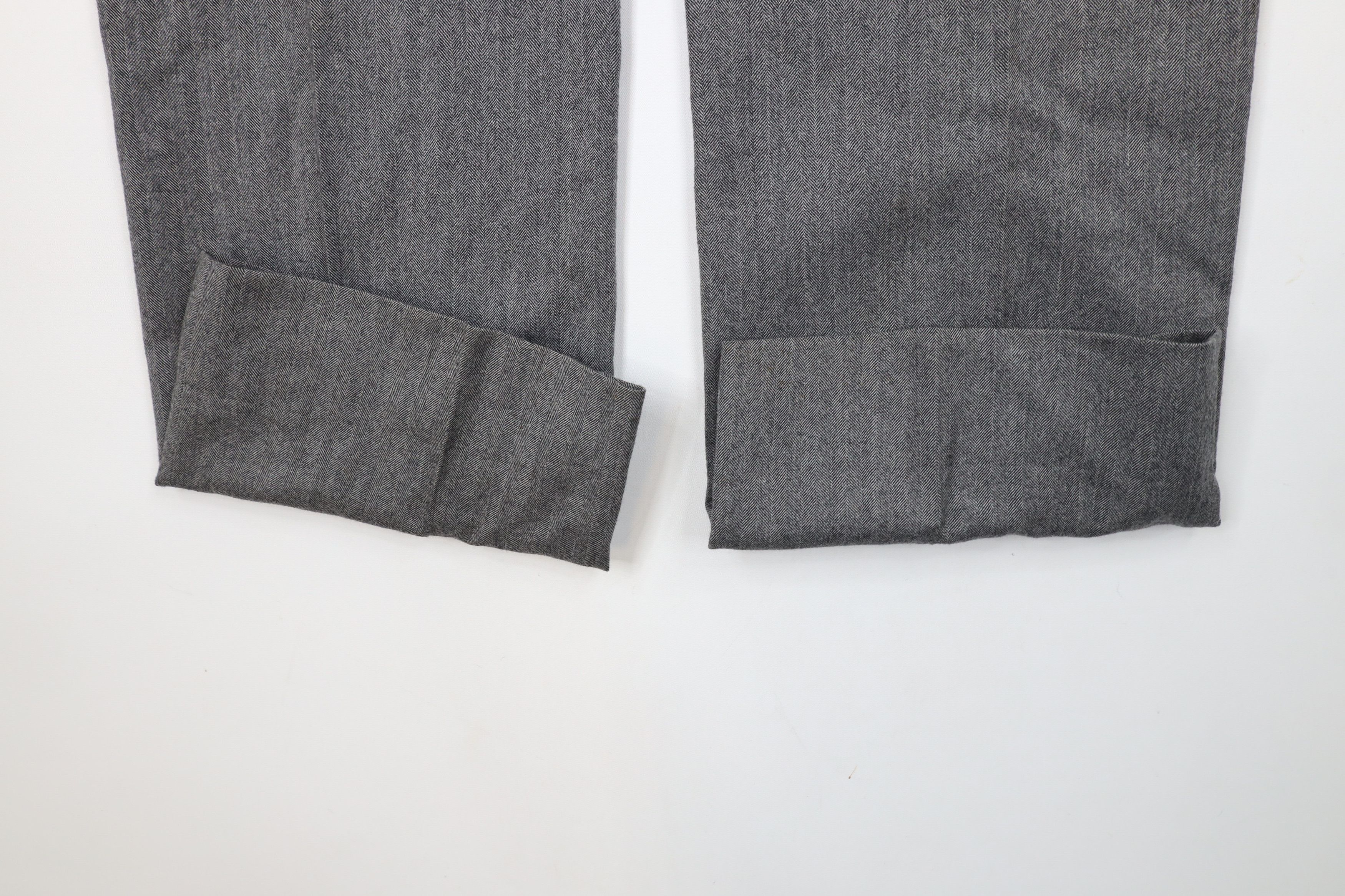 Vintage Vintage 70s Streetwear Wool Herringbone Wide Leg Chino Pants Size US 36 / EU 52 - 5 Thumbnail