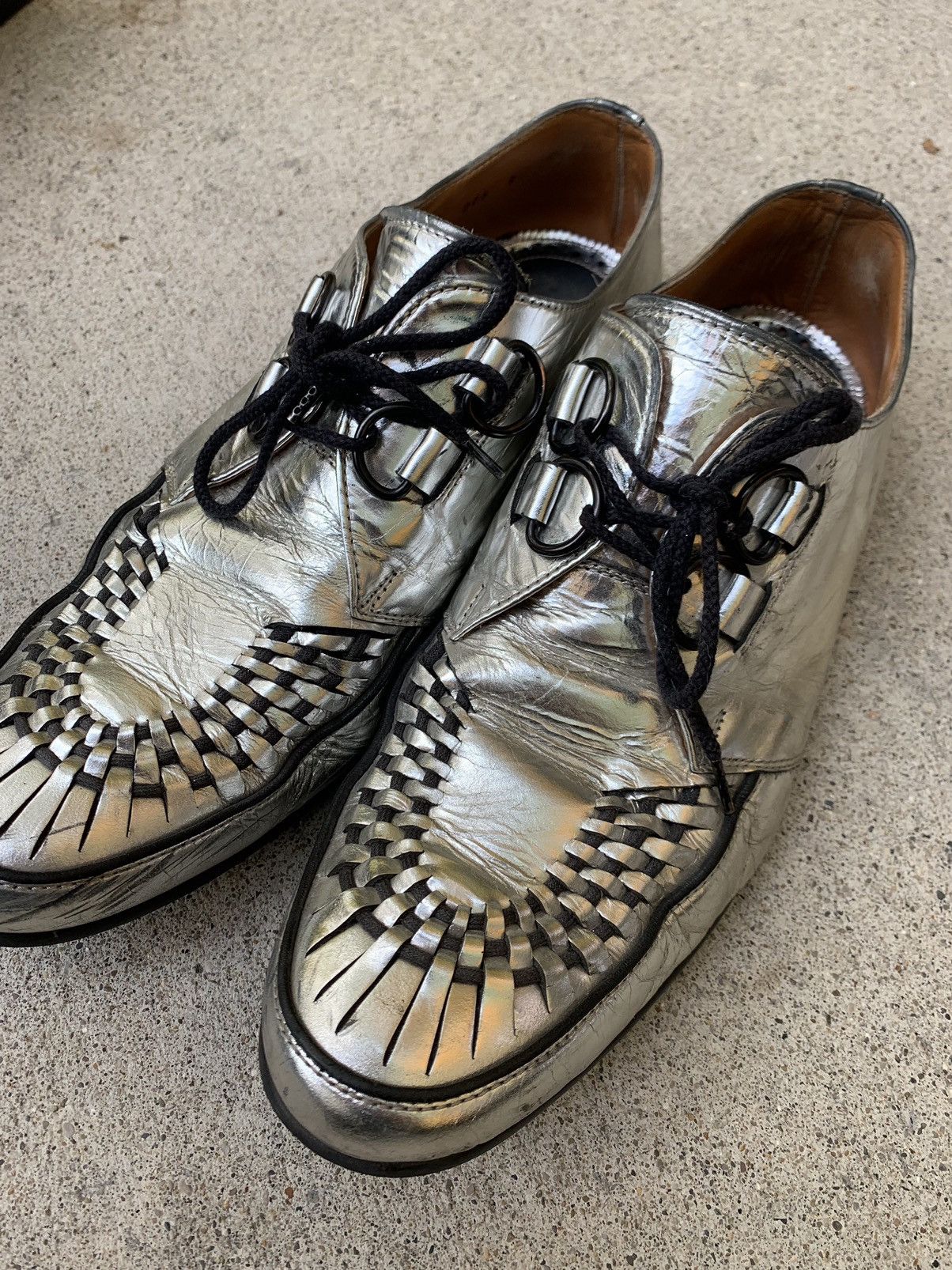 Number (N)ine Number (N)ine SS04 Silver Derby Shoes Size US 9 / EU 42 - 8 Thumbnail