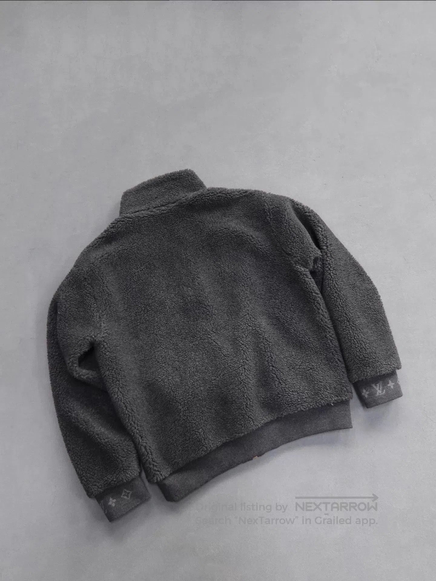 Louis Vuitton Gray Fleece Zip-Up Bomber Jacket - XL. Size US XL / EU 56 / 4 - 2 Thumbnail