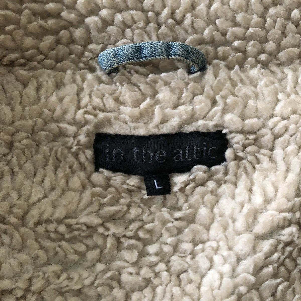 In The Attic IN THE ATTIC Shearling Style Collar Denim Jacket Size US L / EU 52-54 / 3 - 10 Thumbnail