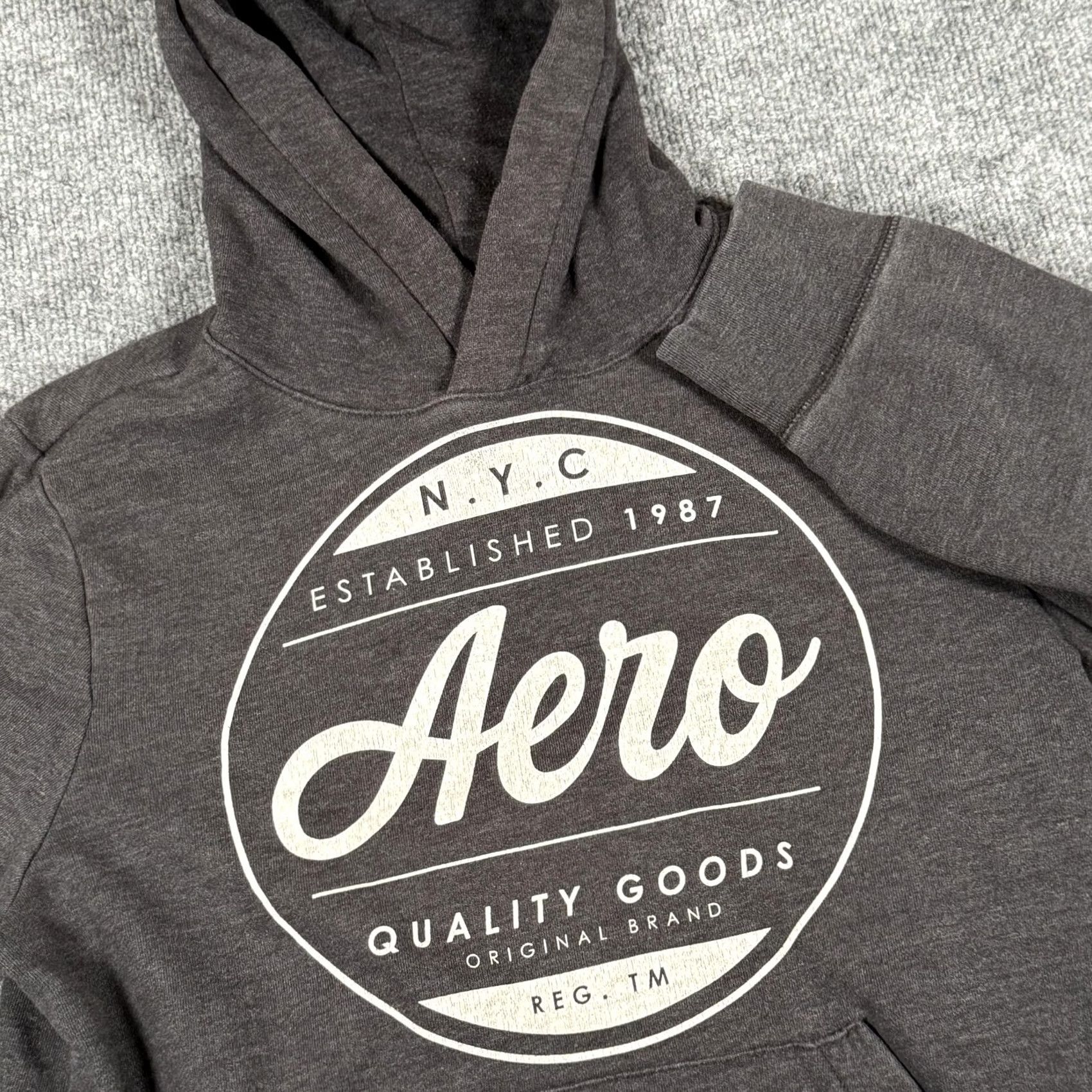 Aeropostale Aeropostale Hoodie Mens Medium Pullover NYC 1987 Quality Goods Sweatshirt Retro Size US M / EU 48-50 / 2 - 2 Thumbnail
