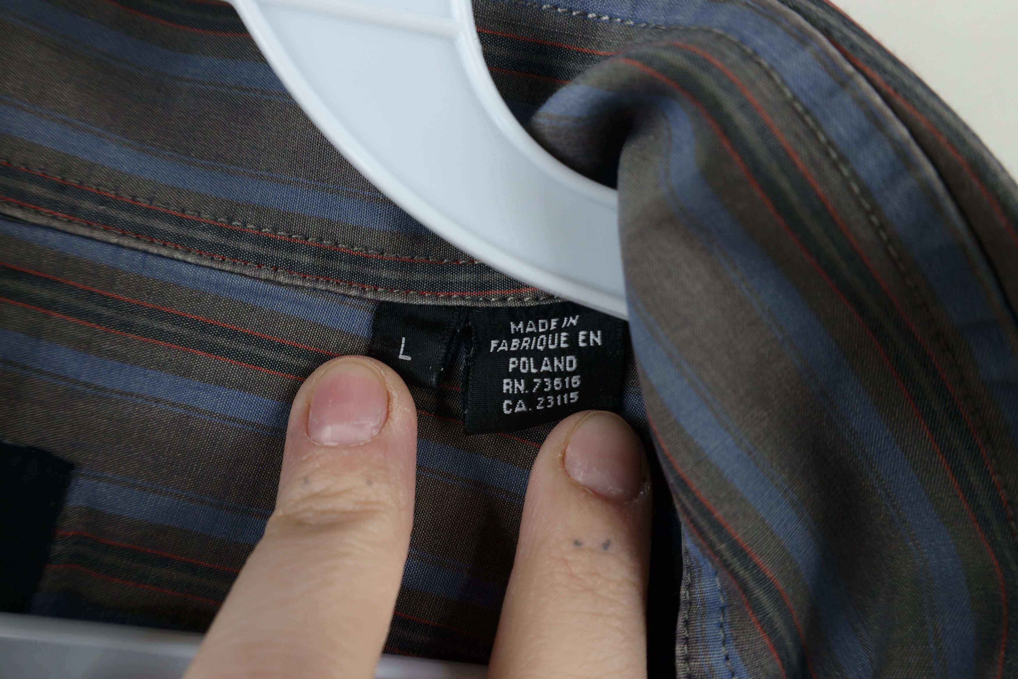 Hugo Boss × Vintage Hugo Boss Bodyline Striped Collared Button Shirt Cotton Size US L / EU 52-54 / 3 - 6 Thumbnail