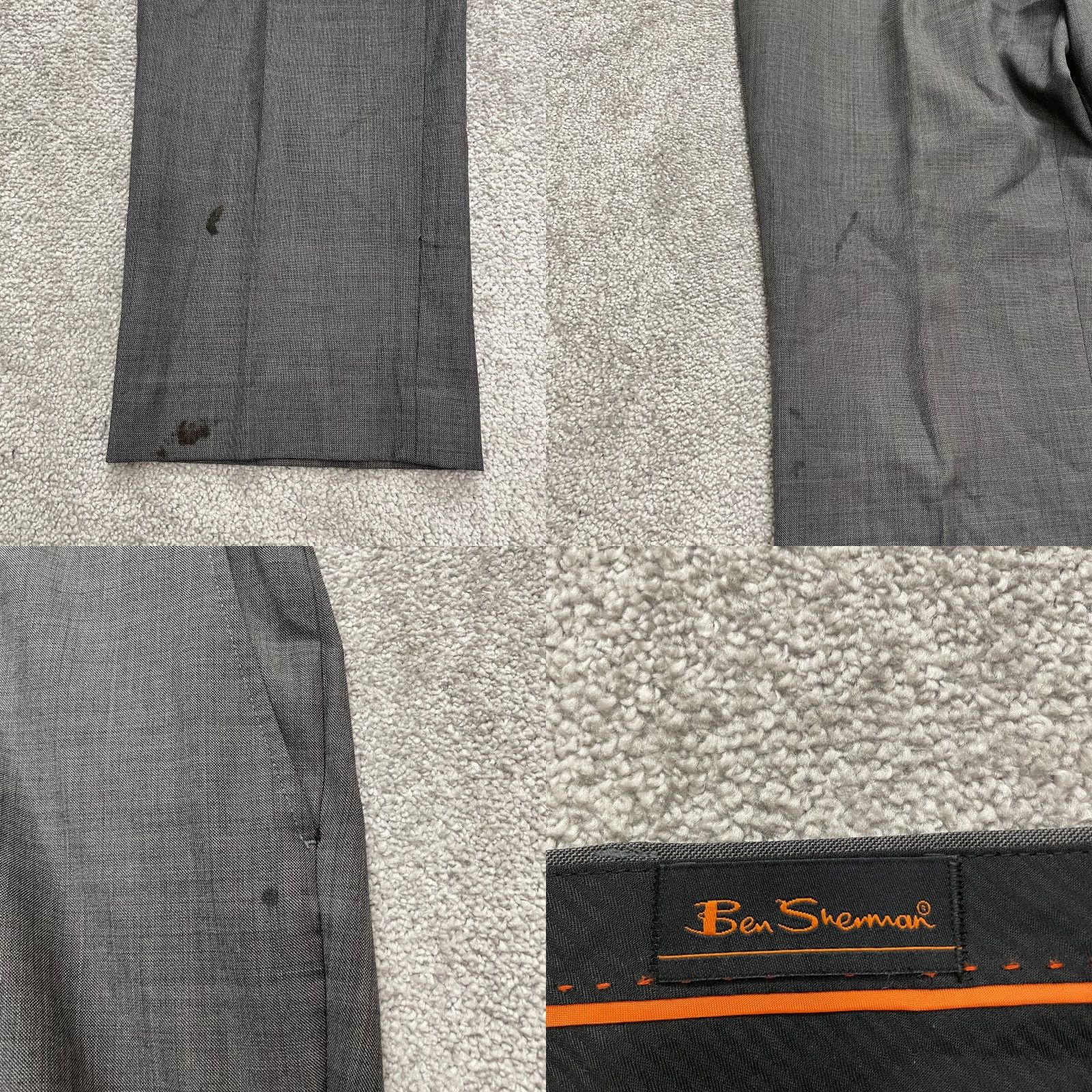 Ben Sherman VINTAGE Ben Sherman Dress Pants Mens 36x36 Gray Laine Straight Leg Flat Front Workwear Size US 36 / EU 52 - 8 Thumbnail