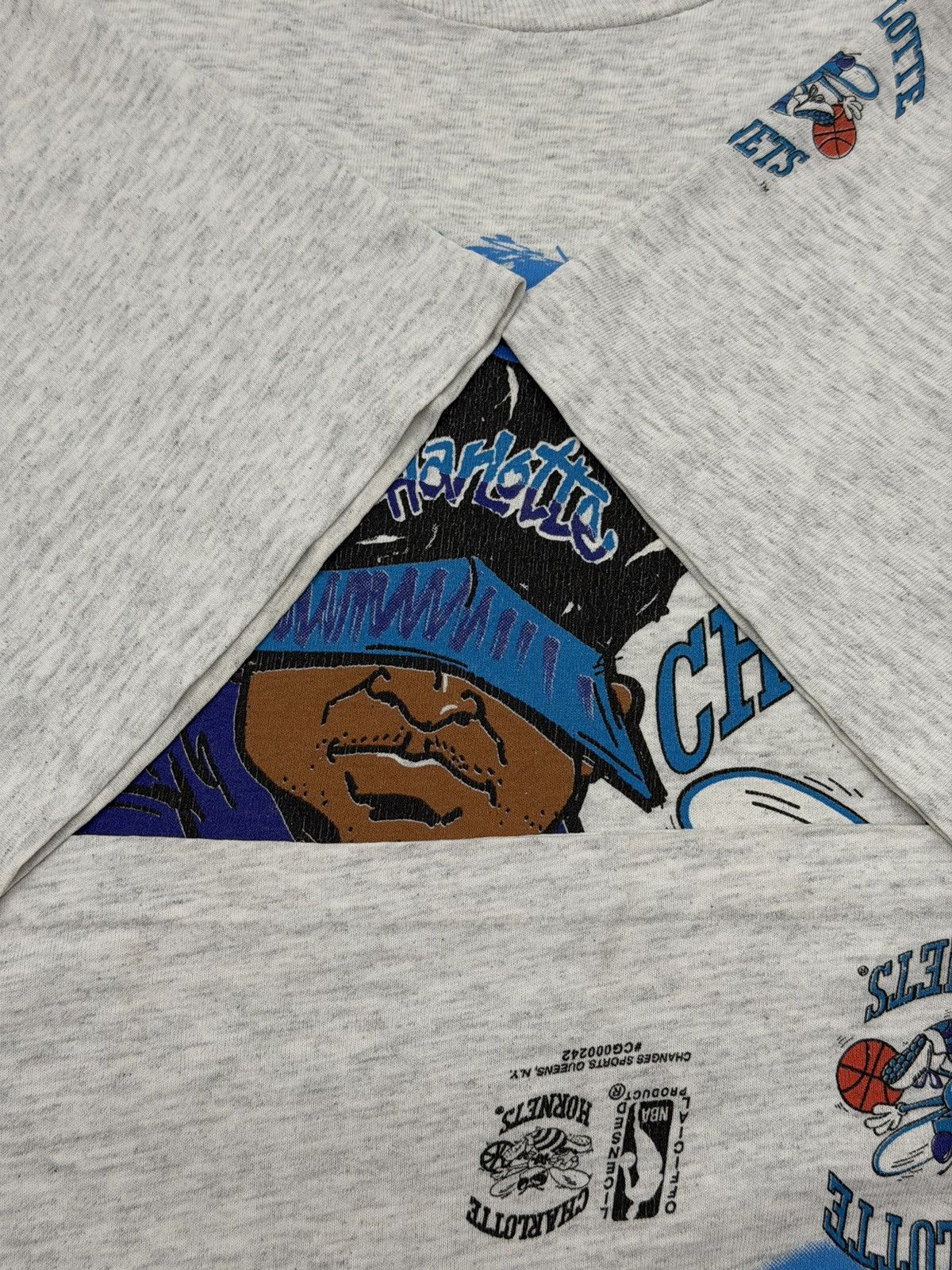 Changes Vintage 90s Charlotte Hornets Rare Wrapped Around Graffiti L Size US L / EU 52-54 / 3 - 11 Thumbnail