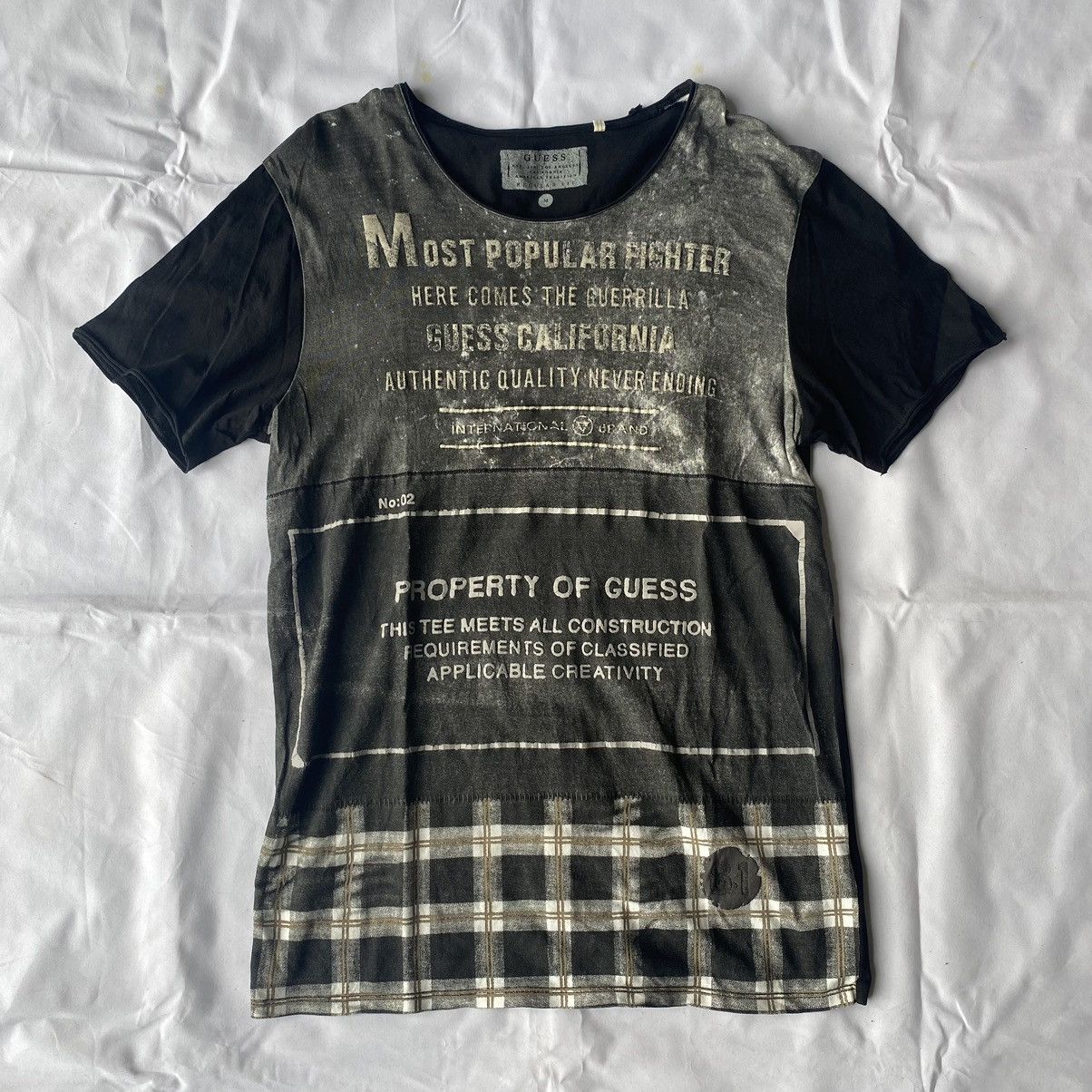 Guess × Japanese Brand GUE$$ California Poem Raw Stitches Tees Size US M / EU 48-50 / 2 - 1 Thumbnail