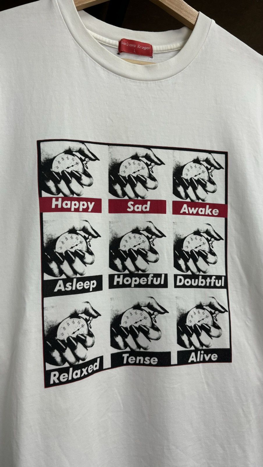 Barbara Kruger × Vintage RARE! Vintage Barbara Kruger Happy Awake Art Size US L / EU 52-54 / 3 - 4 Thumbnail