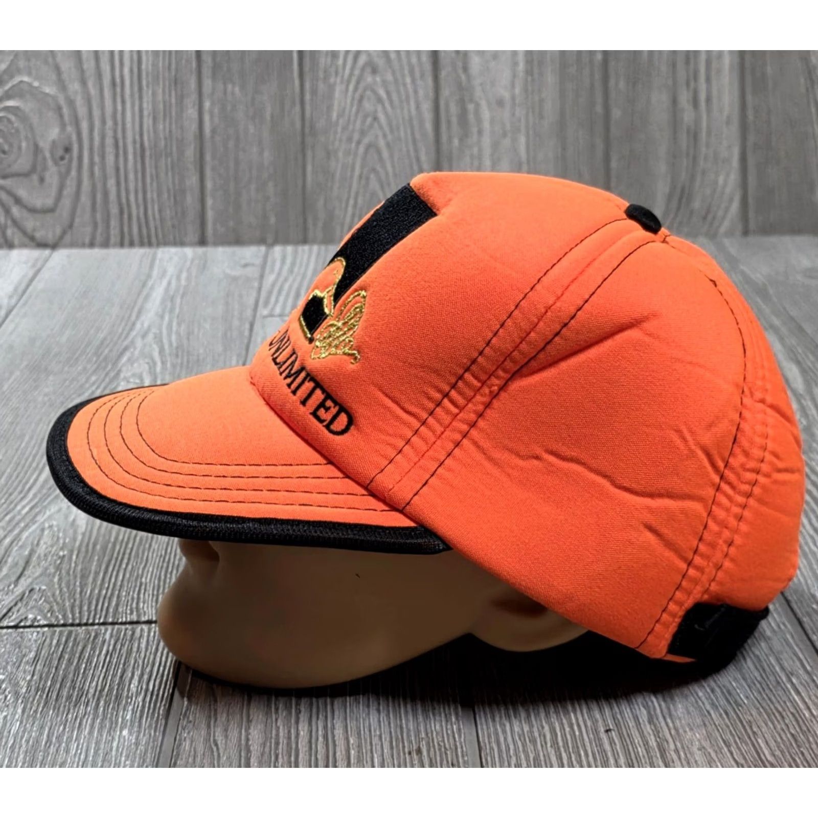 Vintage VINTAGE Ducks Unlimited Trucker Hat Embroidered Adjustable Blaze Orange Hunting SDM? Size 44L - 3 Thumbnail