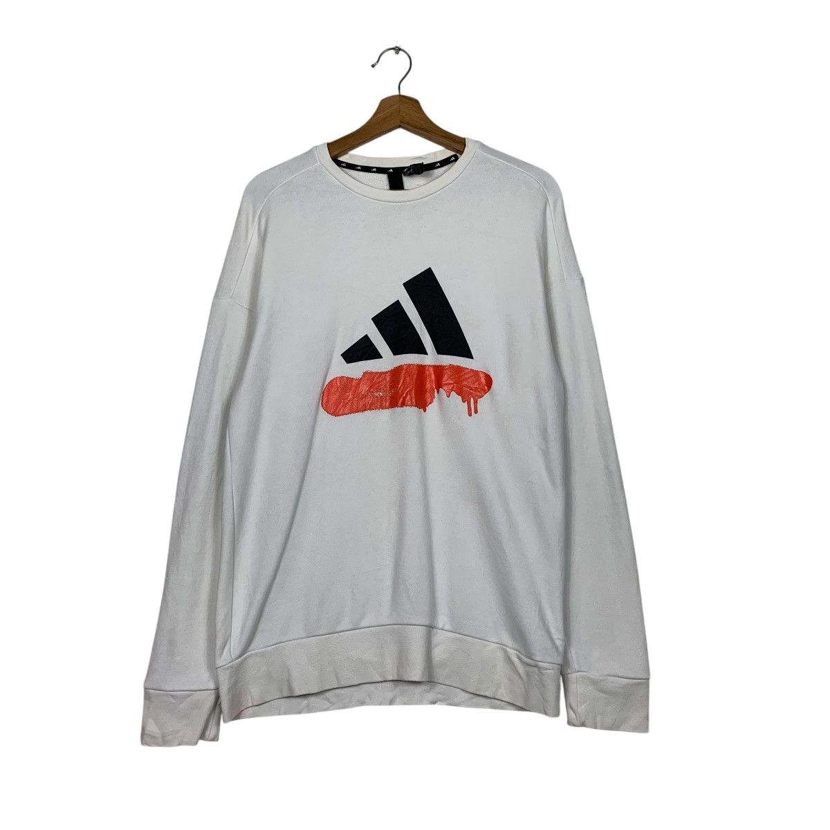 Adidas Adidas Big Logo Crewneck Sweatshirt Size US L / EU 52-54 / 3 - 1 Thumbnail