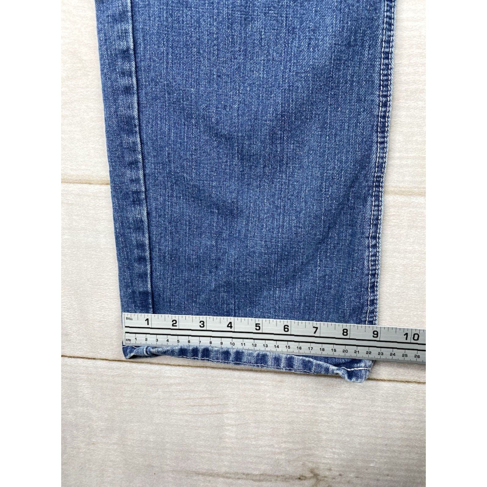 Vintage Modern Culture Jeans 5-Pocket Denim Distressed Pockets Size 38/32 Men's Blue Stone Wash Made in China / Regular Fit Size US 38 / EU 54 - 5 Thumbnail