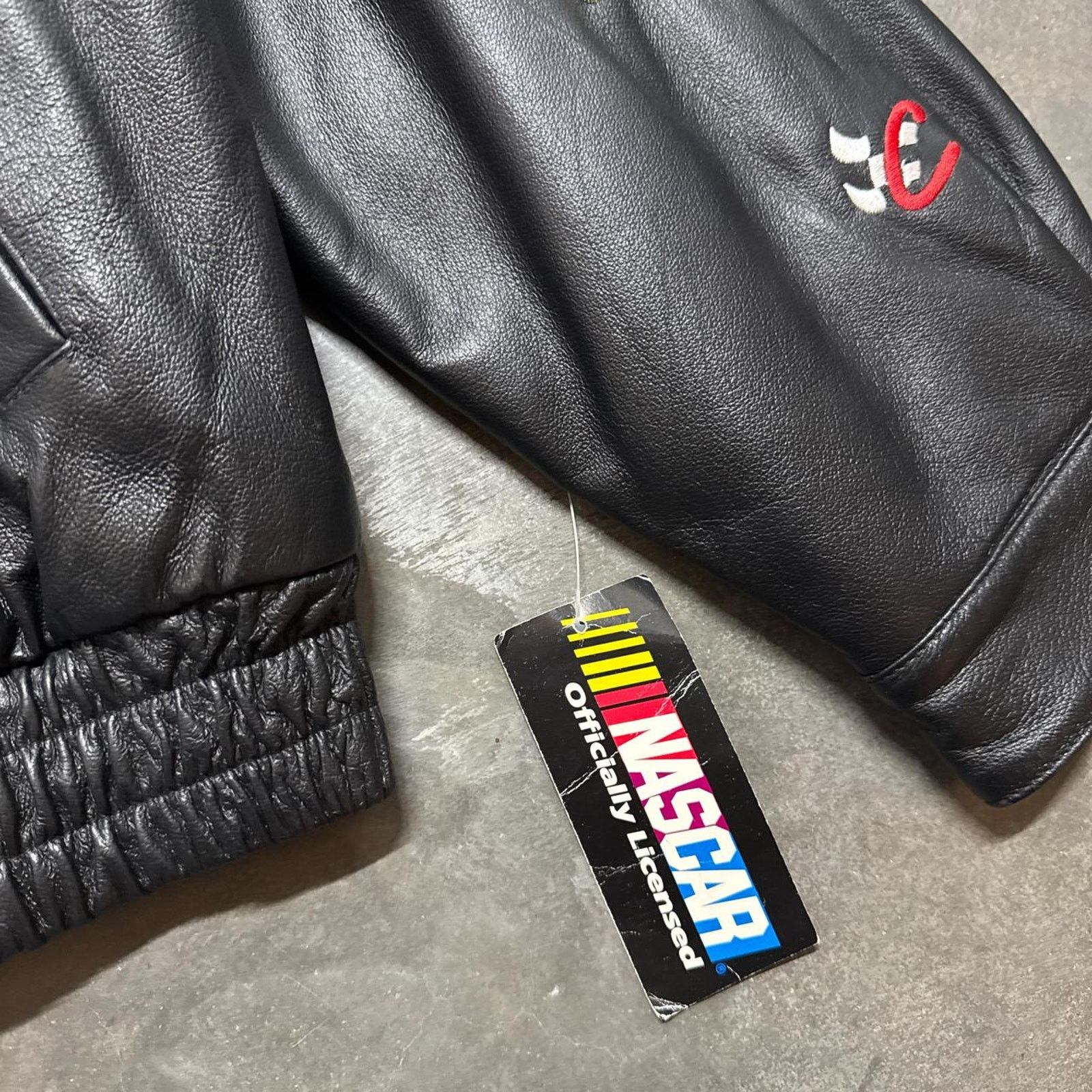 NASCAR × Vintage Vintage JH Jeff Hamilton NASCAR Miller Lite Leather Jacket Size US L / EU 52-54 / 3 - 5 Thumbnail