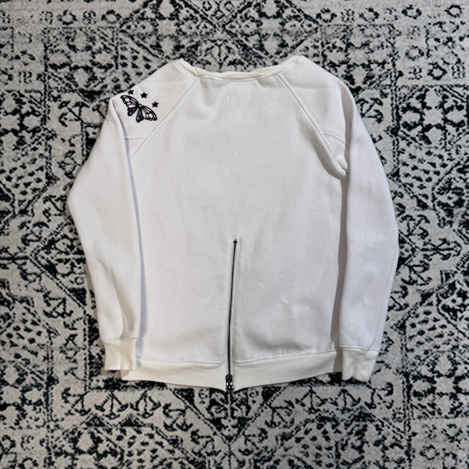 True Religion × Vintage True Religion Unisex White Cotton Crewneck Size XS Skull Zip Size US XS / EU 42 / 0 - 8 Thumbnail