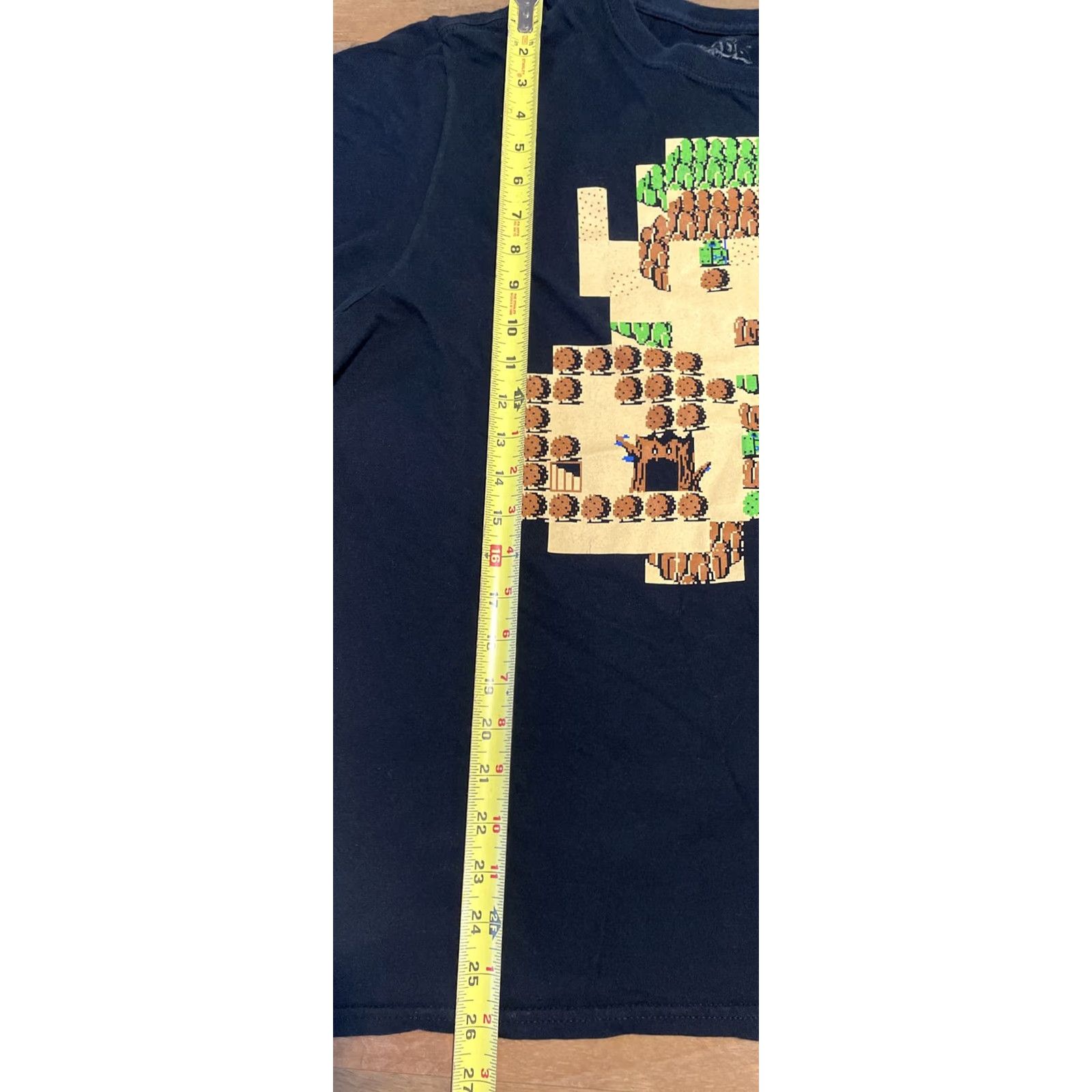 Vintage Lootwear Nintendo The Legend Of Zelda Graphic Map T-Shirt Mens Large Black Short Sleeve Crew Neck Graphic Tee Size US L / EU 52-54 / 3 - 5 Thumbnail