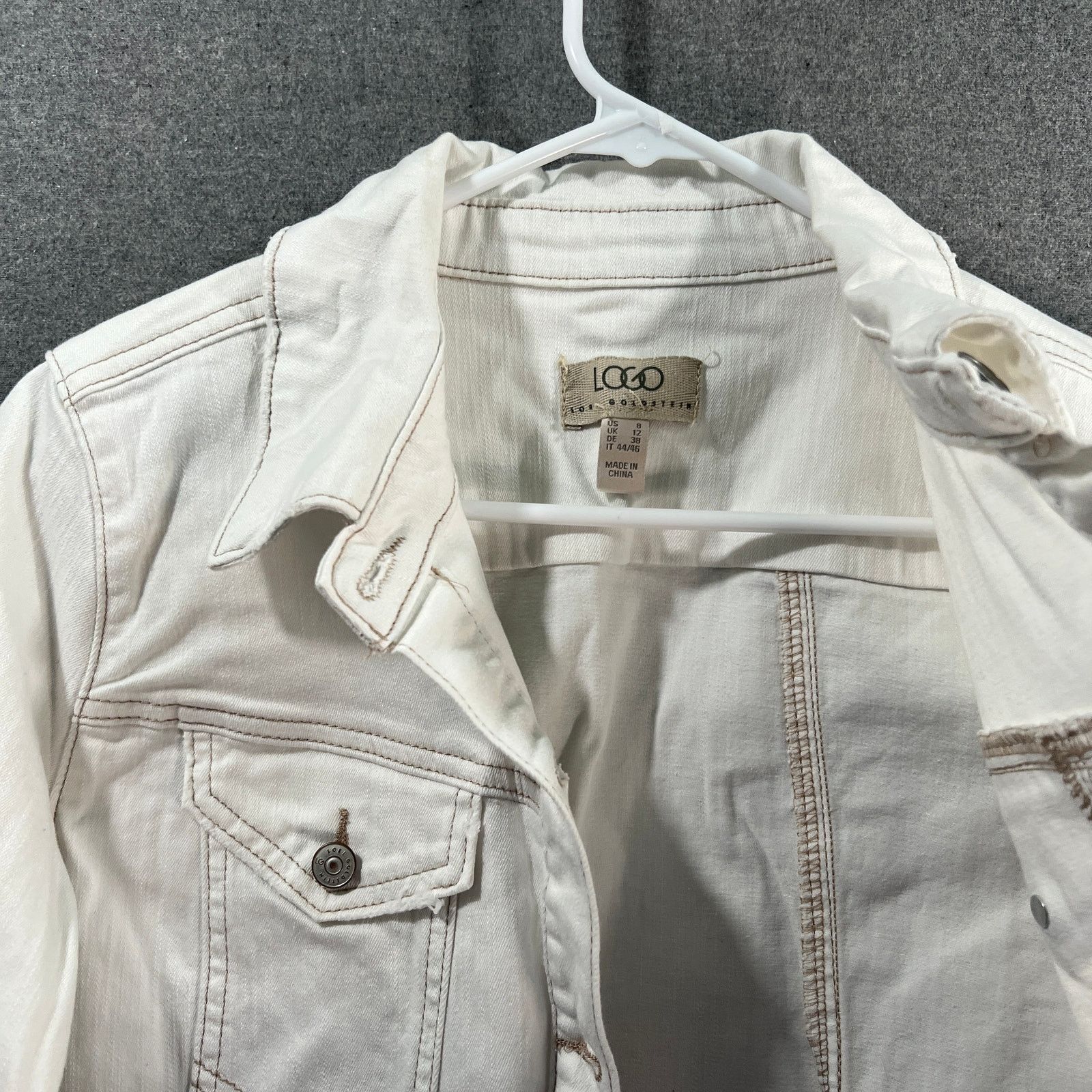 Other LOGO by Lori Goldstein Jeans Jacket Womens Size M / US 6-8 / IT 42-44 - 5 Thumbnail