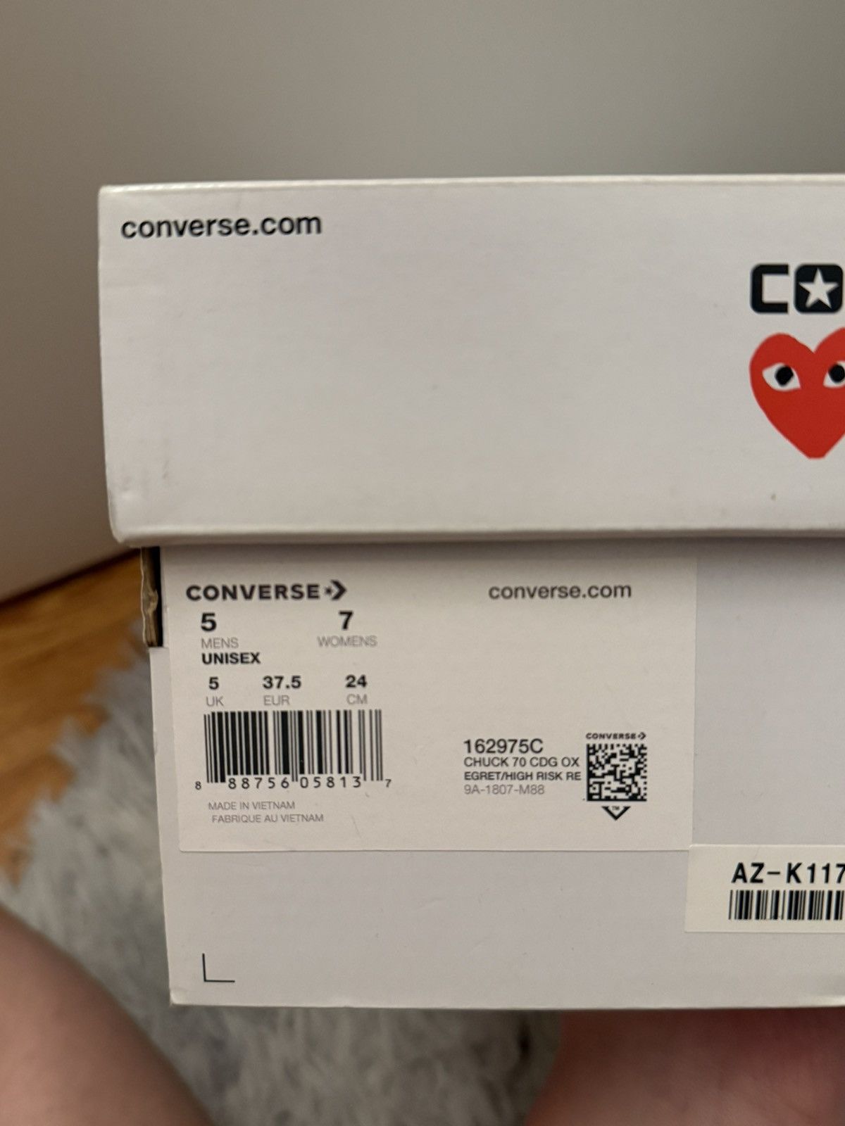 Comme des Garcons PLAY × Converse Comme des Garçons Play x Converse Low Top 'Multi Heart' Size US 5 / EU 37 - 8 Thumbnail