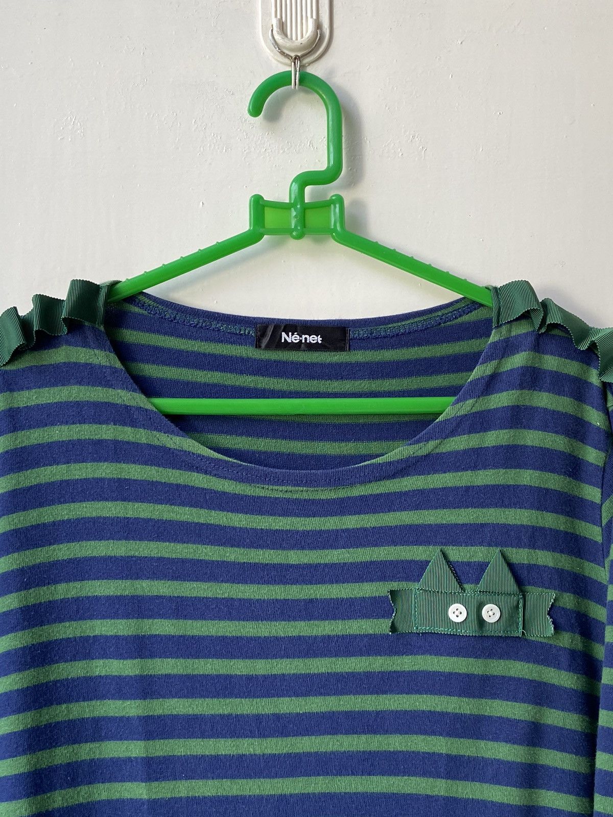 Issey Miyake NE-NET Issey Miyake Striped Long T-shirt/Dress Size US S / EU 44-46 / 1 - 4 Thumbnail
