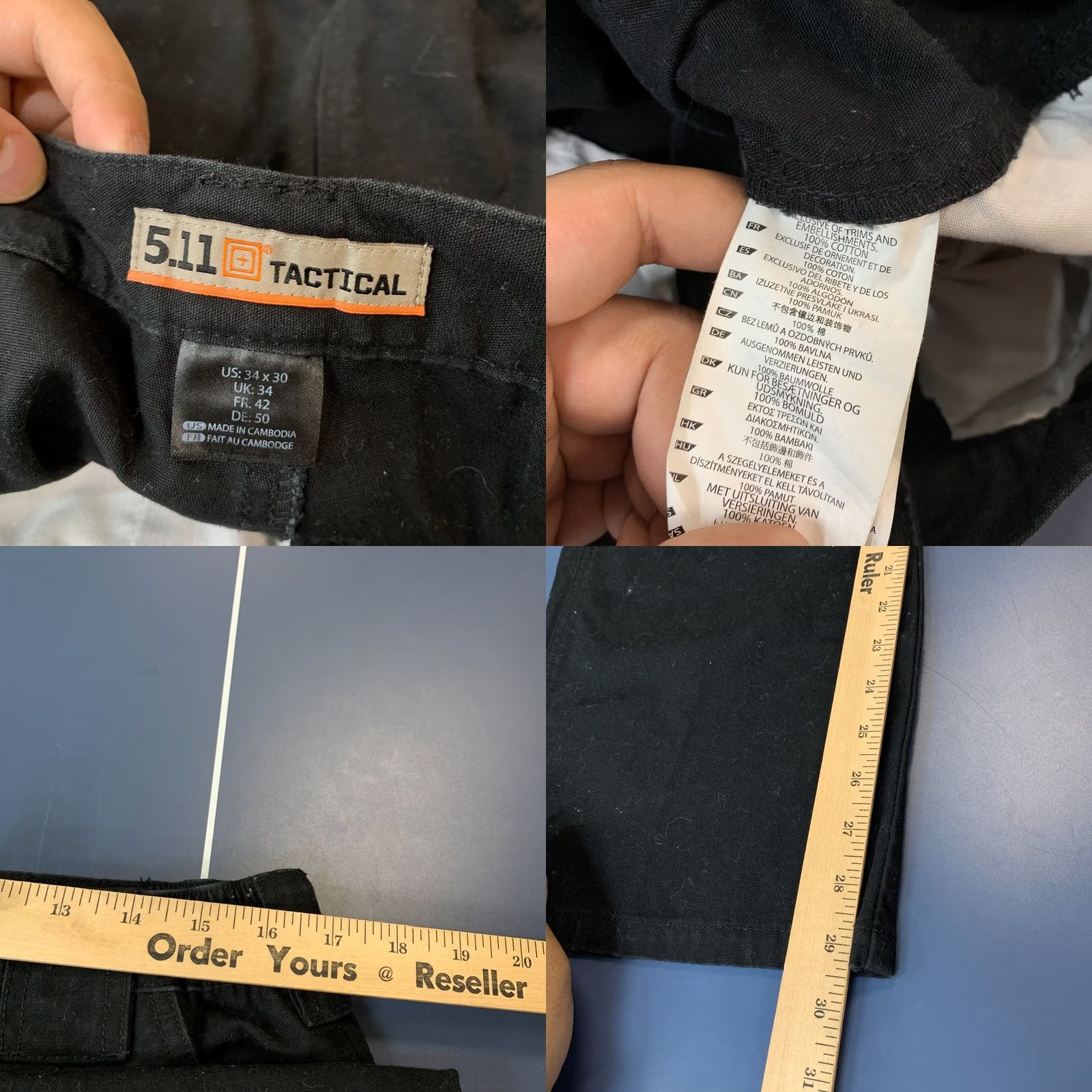 Vintage 5.11 Tactical Pants Mens Cargo Utility Straight Leg SIZE 34X30 Black Size US 34 / EU 50 - 9 Thumbnail