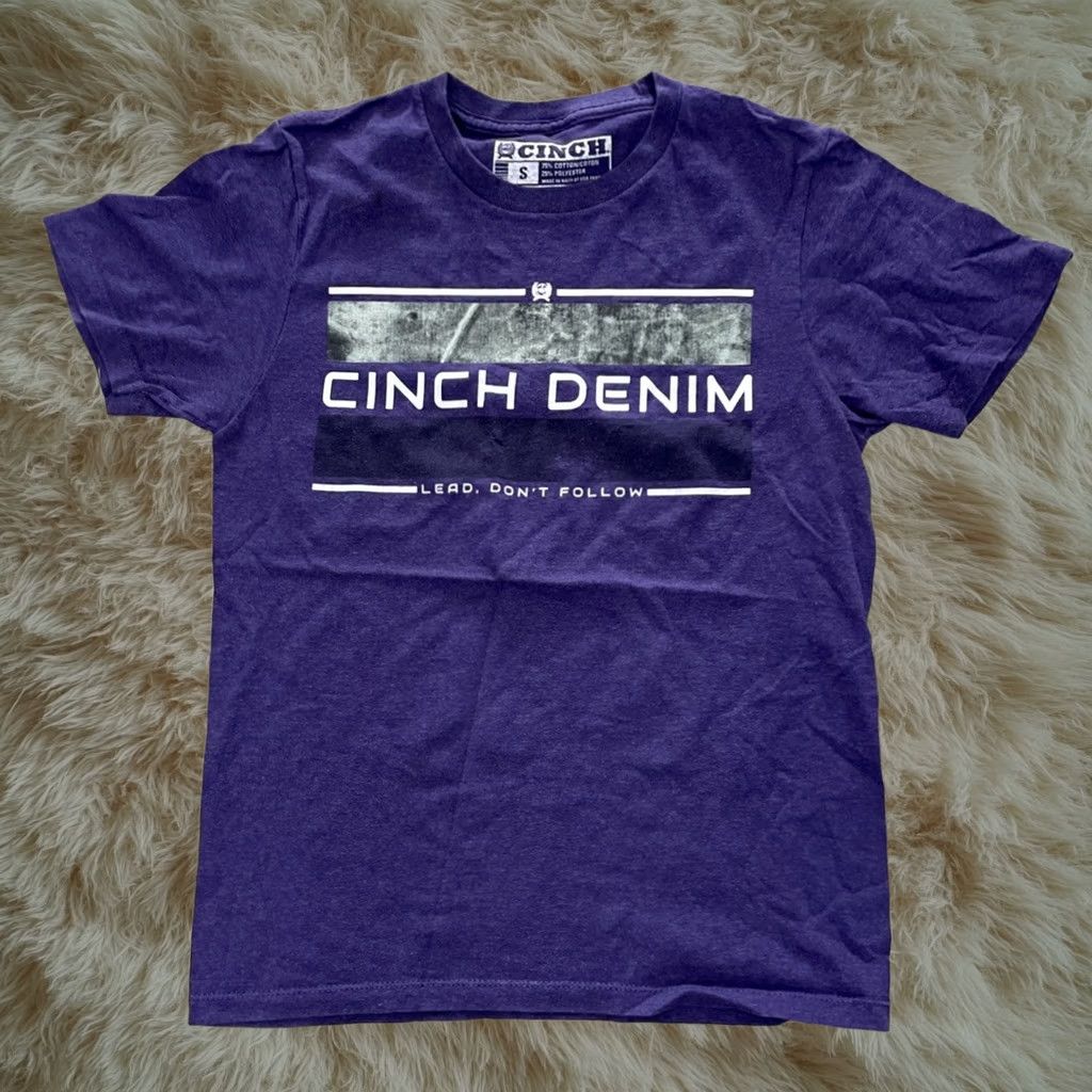 Cinch T-Shirt Mens Small Purple Western Graphic Tee Short Sleeve S, Men's