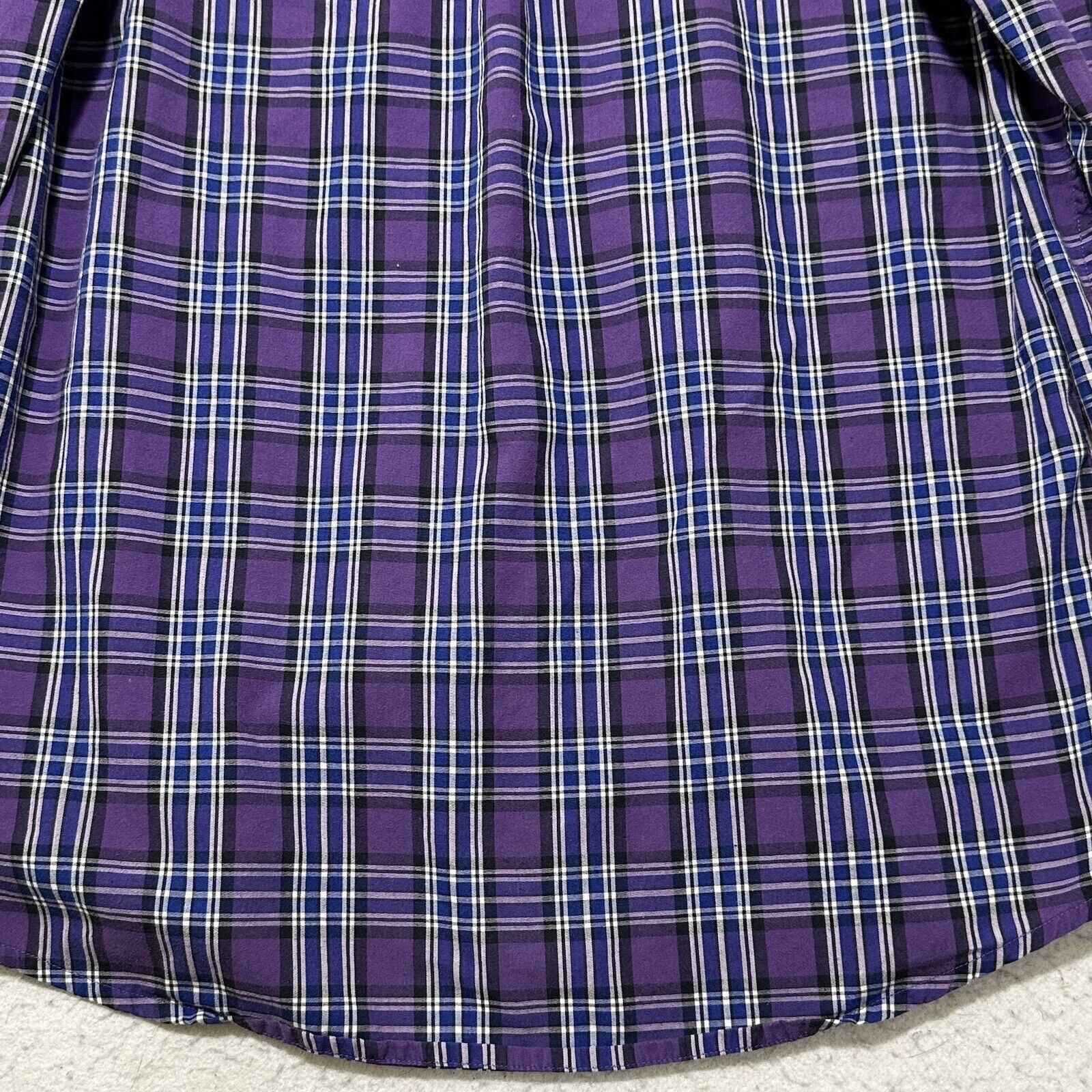 Chaps Chaps Small Button Down Purple + Blue Plaid Striped Shirt Size US S / EU 44-46 / 1 - 12 Thumbnail