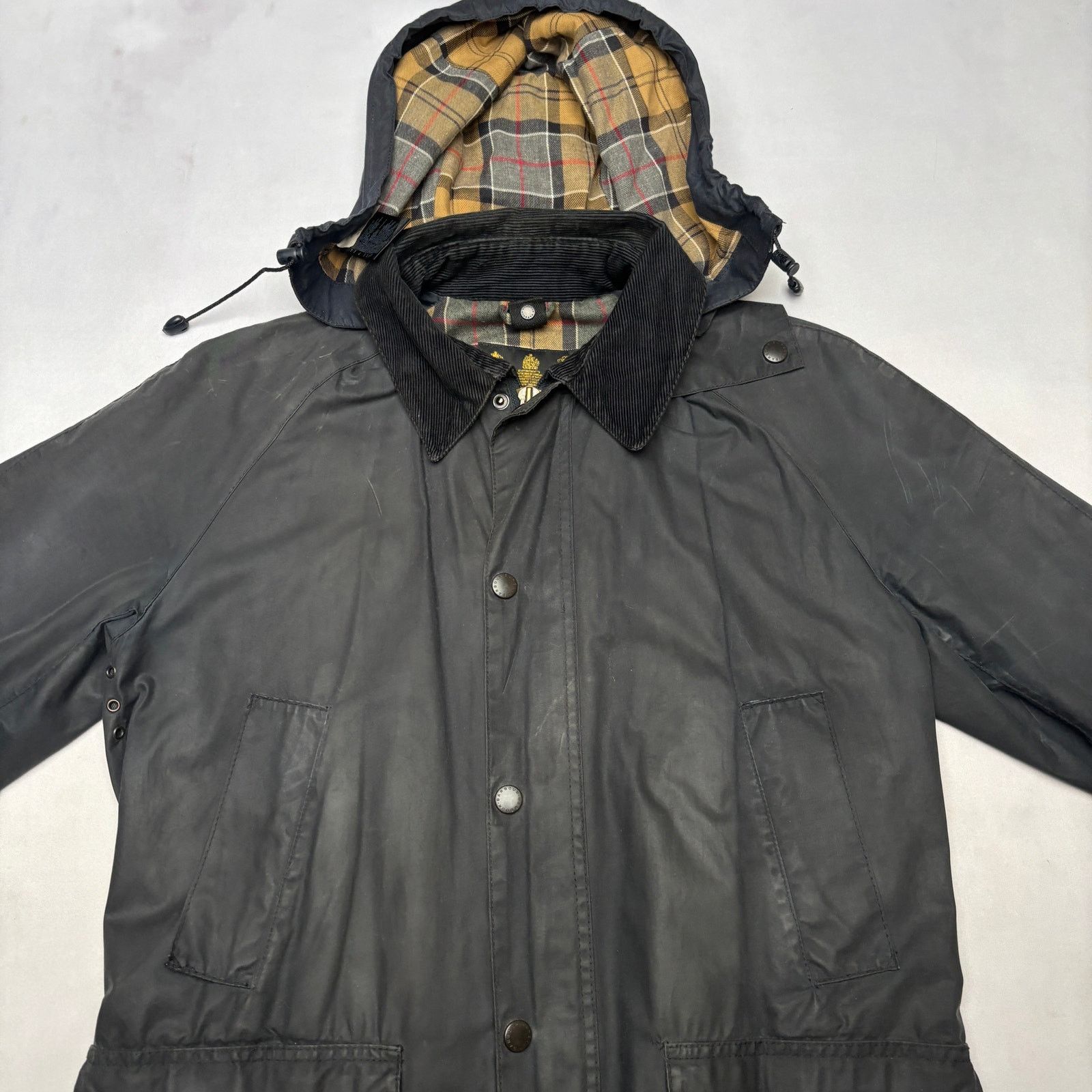 Barbour Barbour Ashby Waxed Cotton Tartan Lined Jacket Men's Medium Size US M / EU 48-50 / 2 - 2 Thumbnail